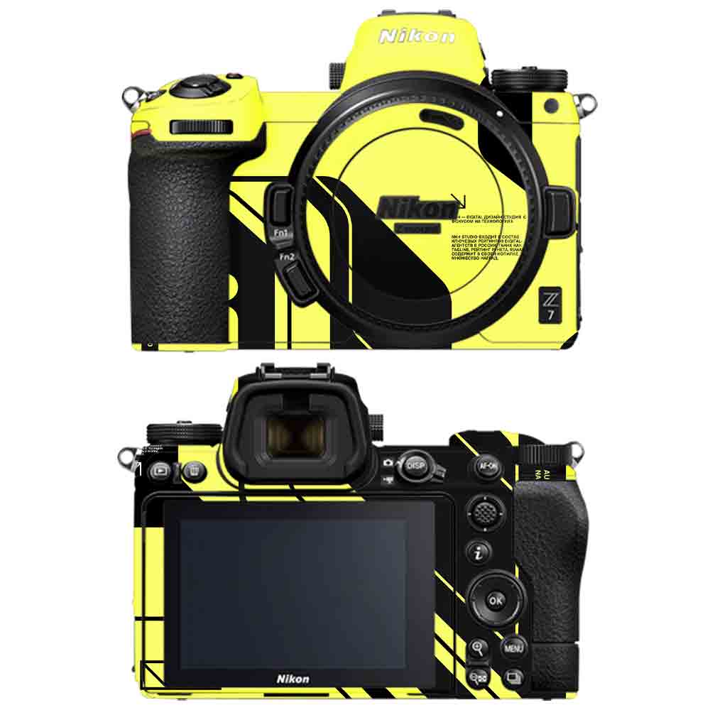 Cyber Yellow Black - Nikon Camera Skins