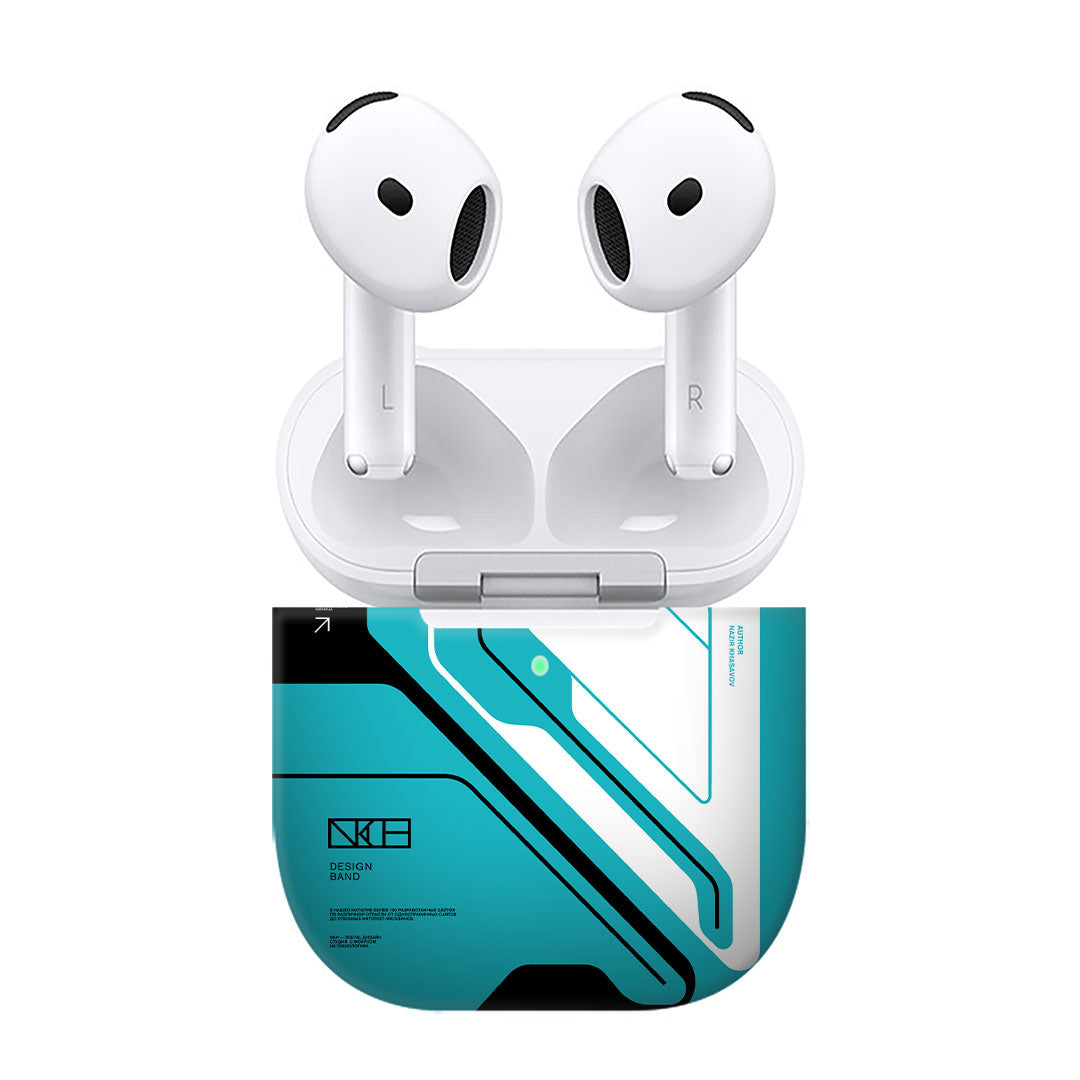 Airpods 4 Cyber Blue Skins