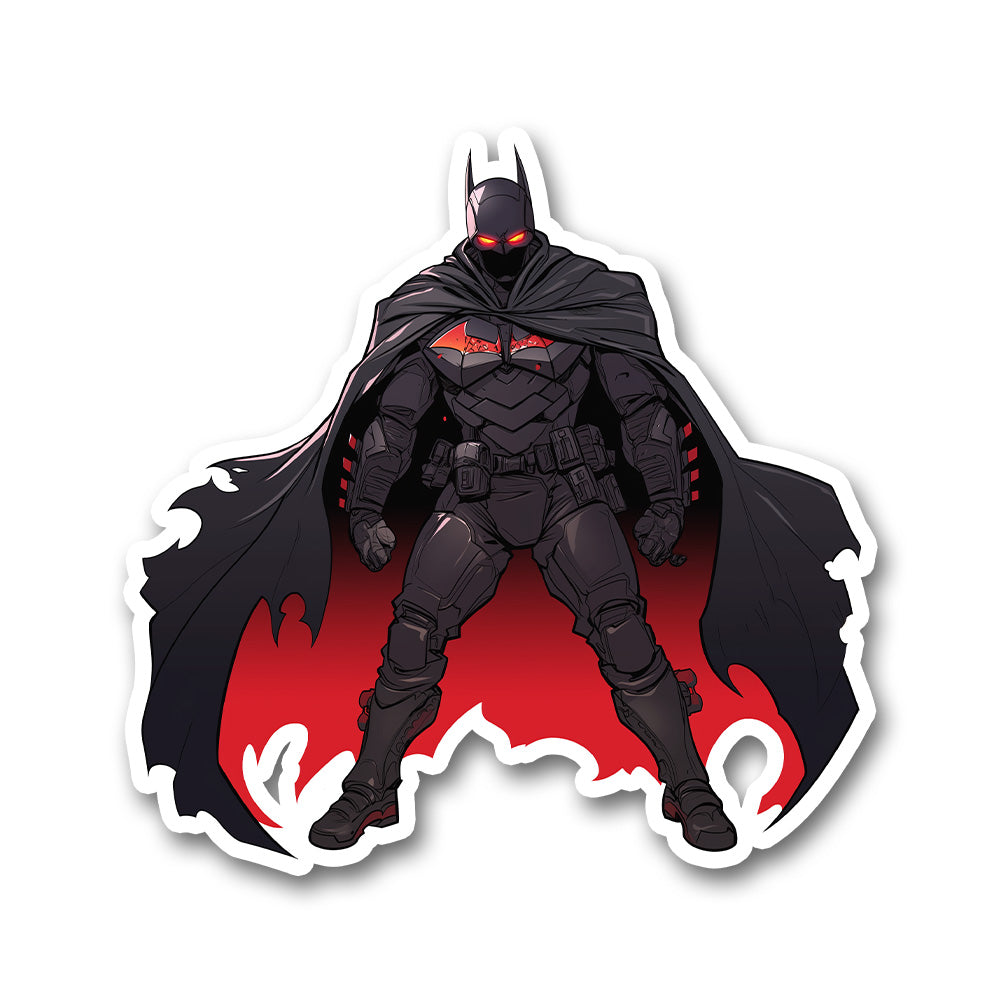 Cyberpunk Batman Red Glow Sticker