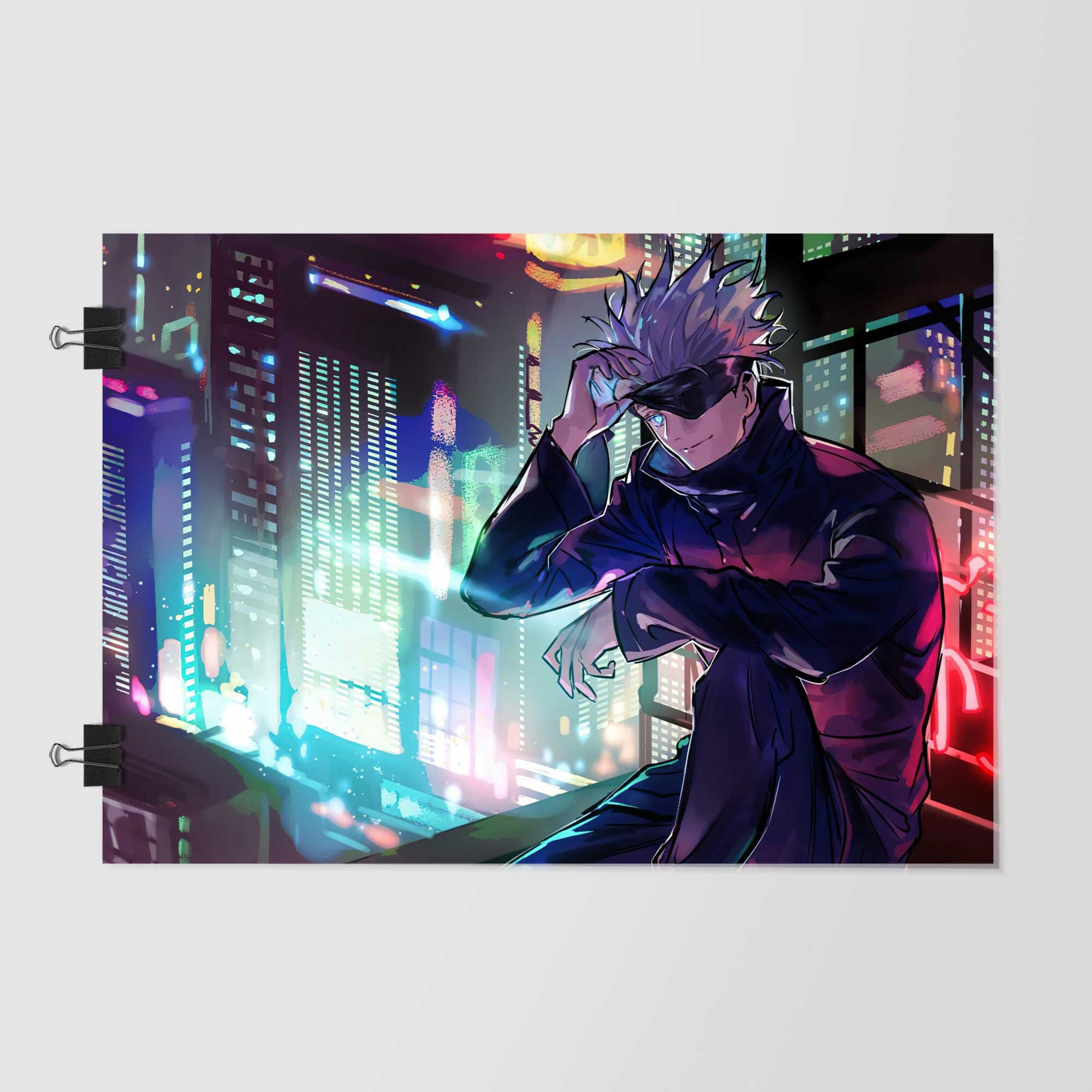 Cyberpunk Satoru Gojo Poster