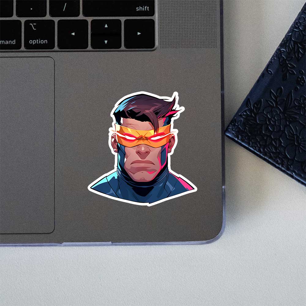 Cyclops Marvel Visor Head Sticker
