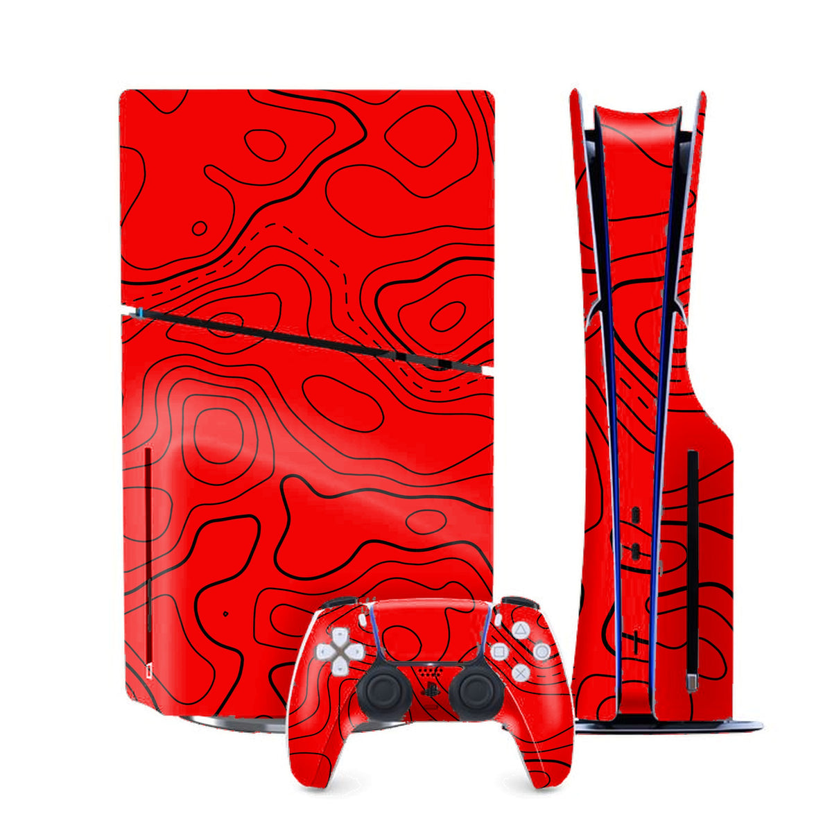 Damascus Red PlayStation 5 Slim skin by Decalz