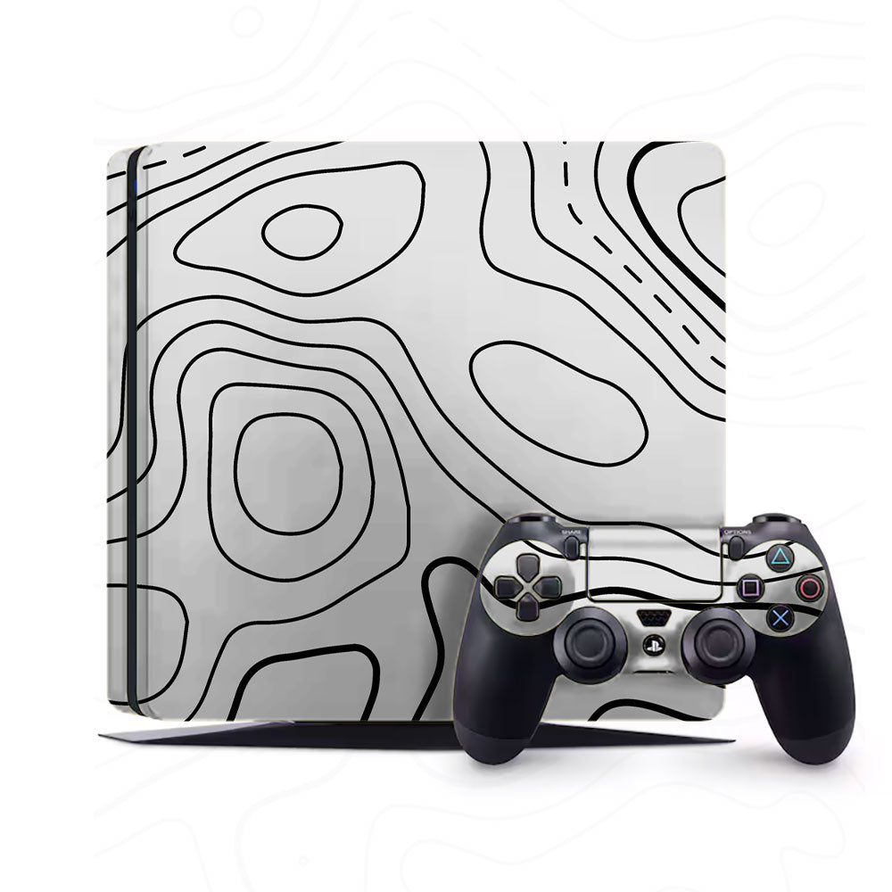 Damascus White PlayStation 4 Slim Skins & Wraps