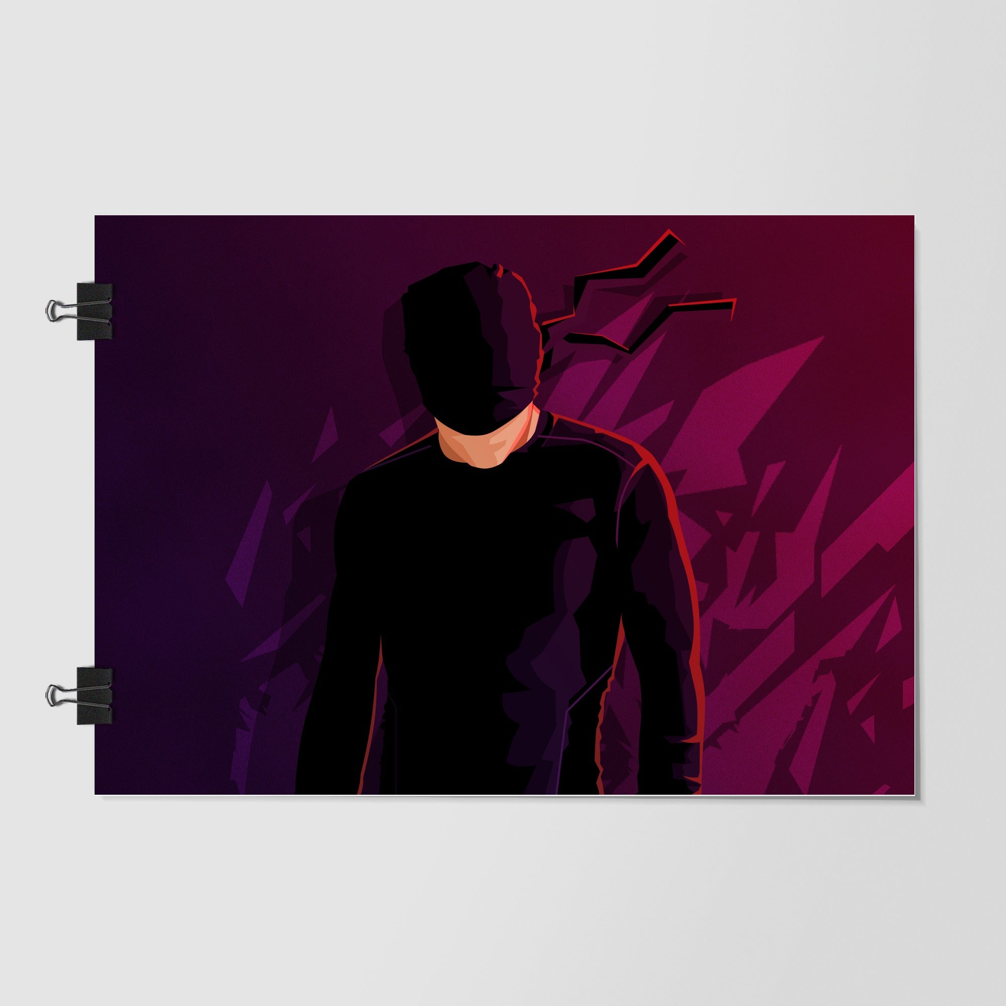Daredevil Black Close Up Portrait by Decalz