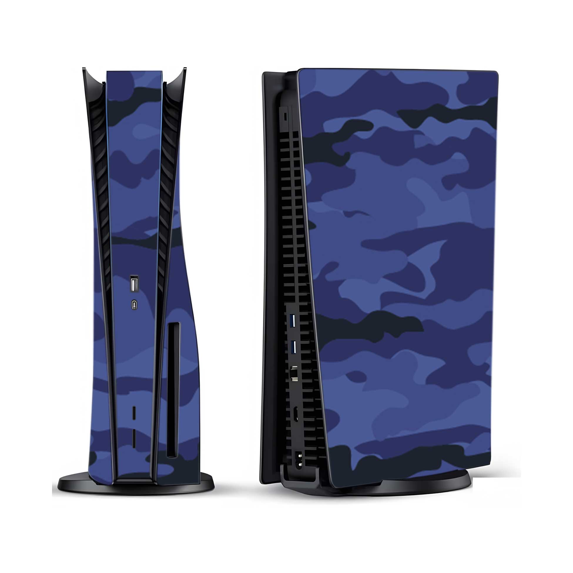 Dark Blue Camo PlayStation 5 Fat Skins & Wraps