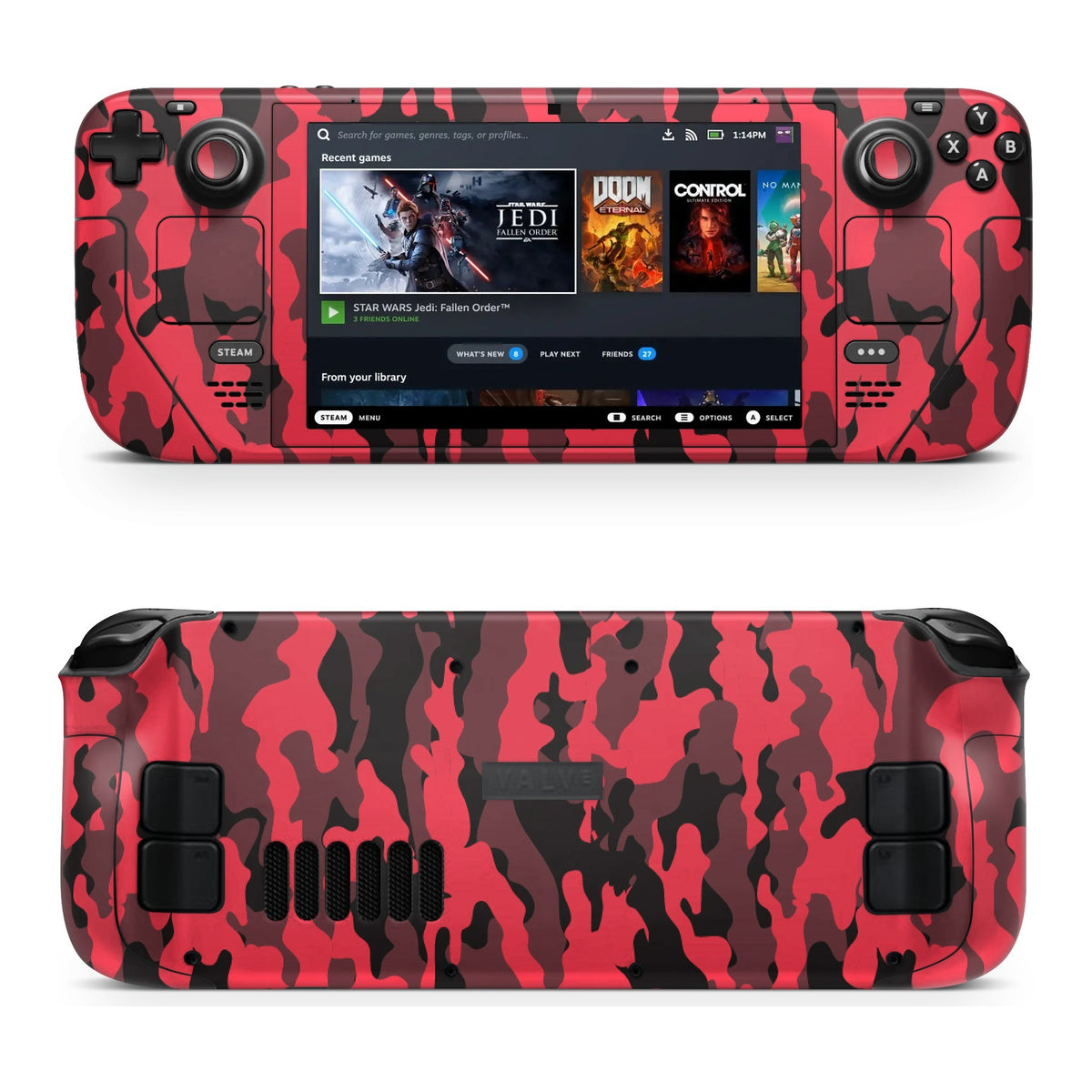 Dark Red Camo Steam Deck skin by Decalz