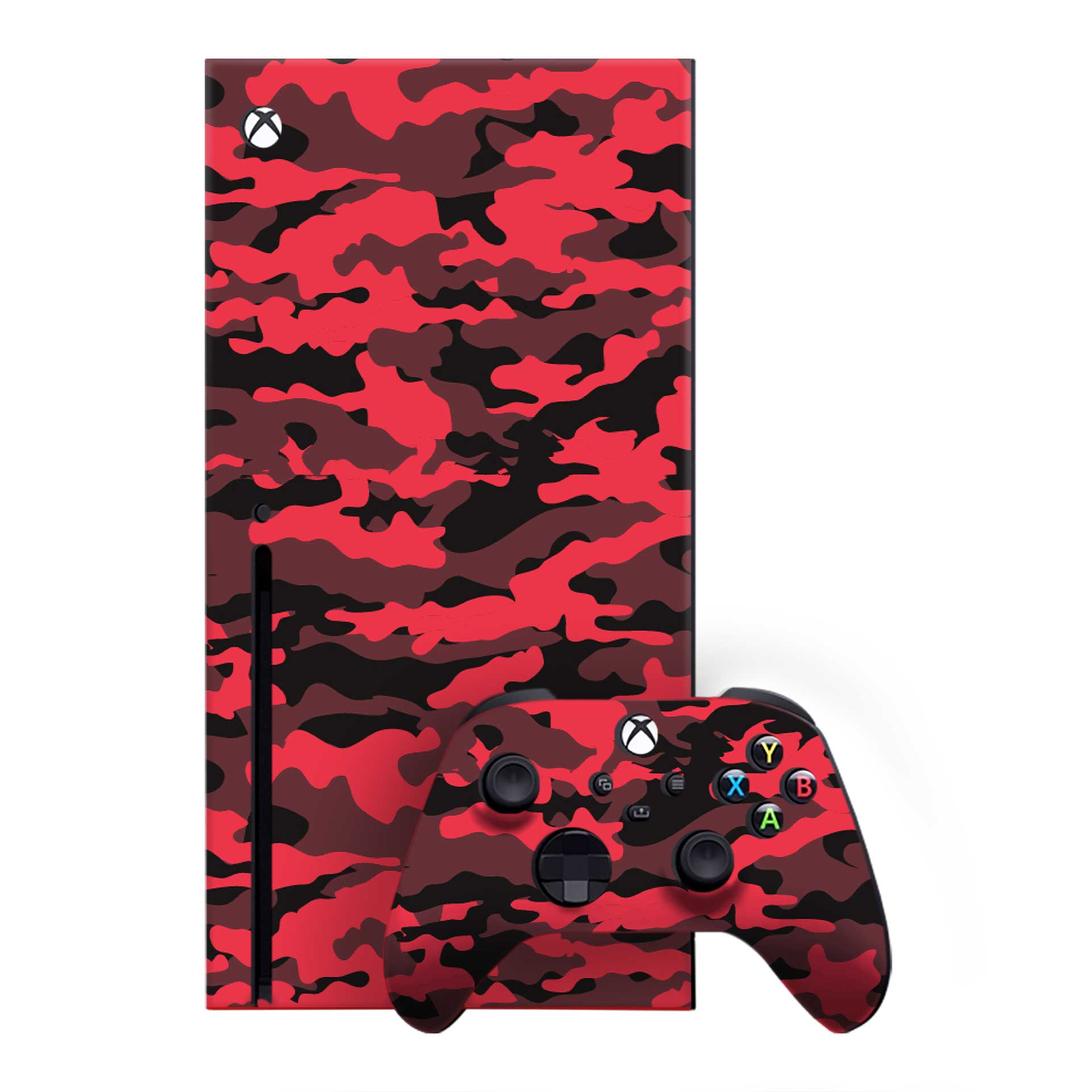 Dark Red Camo Xbox One X Skins & Wraps
