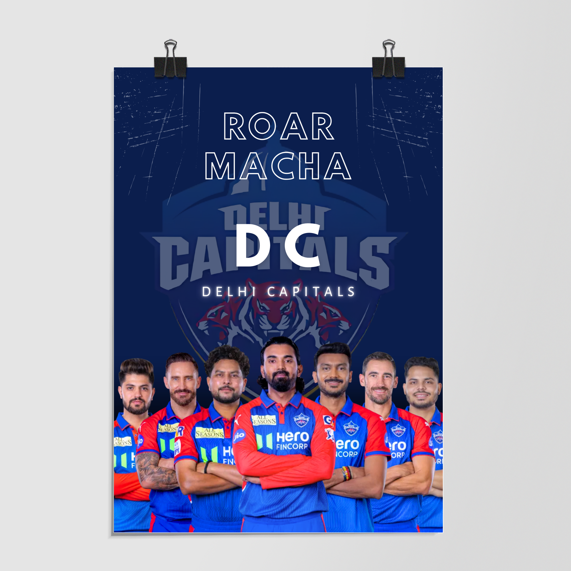 Delhi Capitals Inga Macha Roar Dramatic Lighting by Decalz