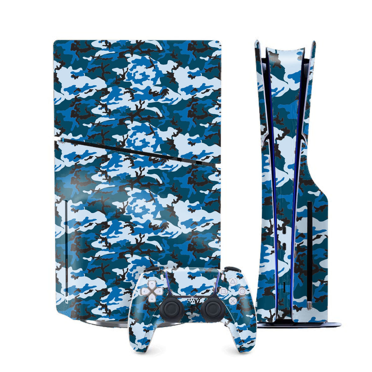 Digi Blue Camo PlayStation 5 Slim skin by Decalz