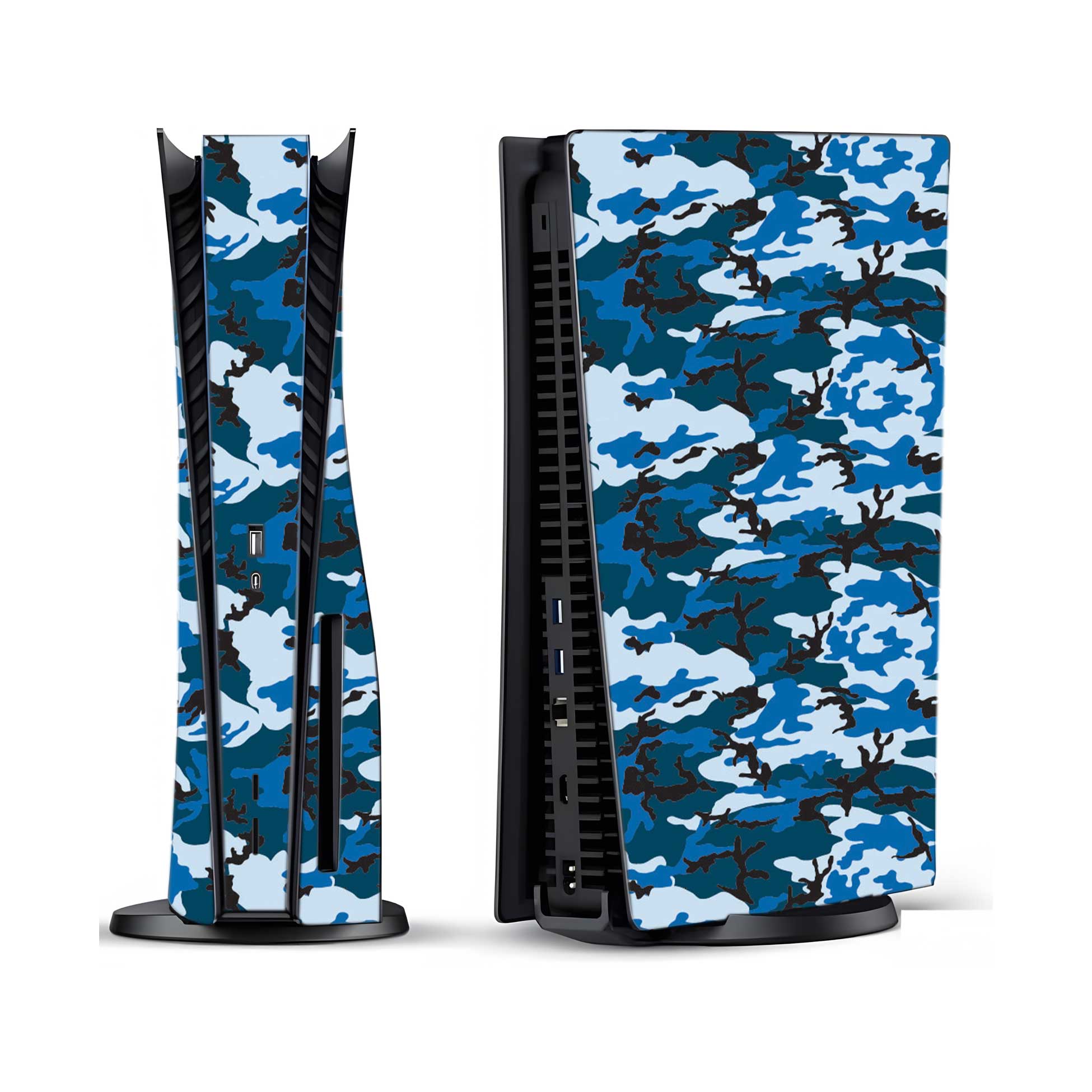 Digi Blue Camo PlayStation 5 Fat Skins & Wraps