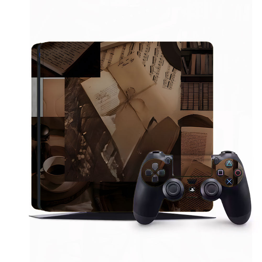Dusty Pages PlayStation 4 Slim Skins & Wraps