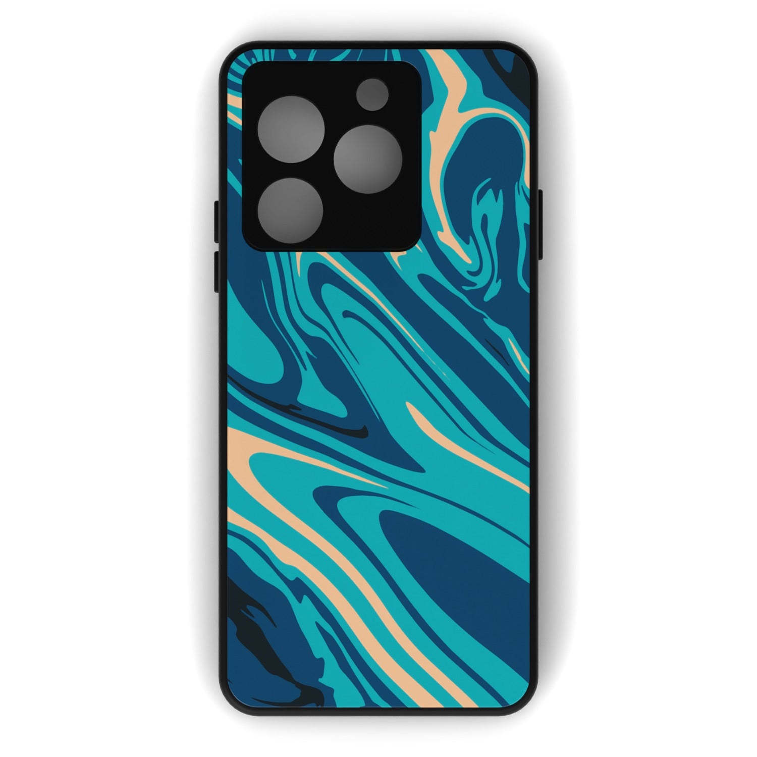 Elysium printed metal phone case - flat back view
