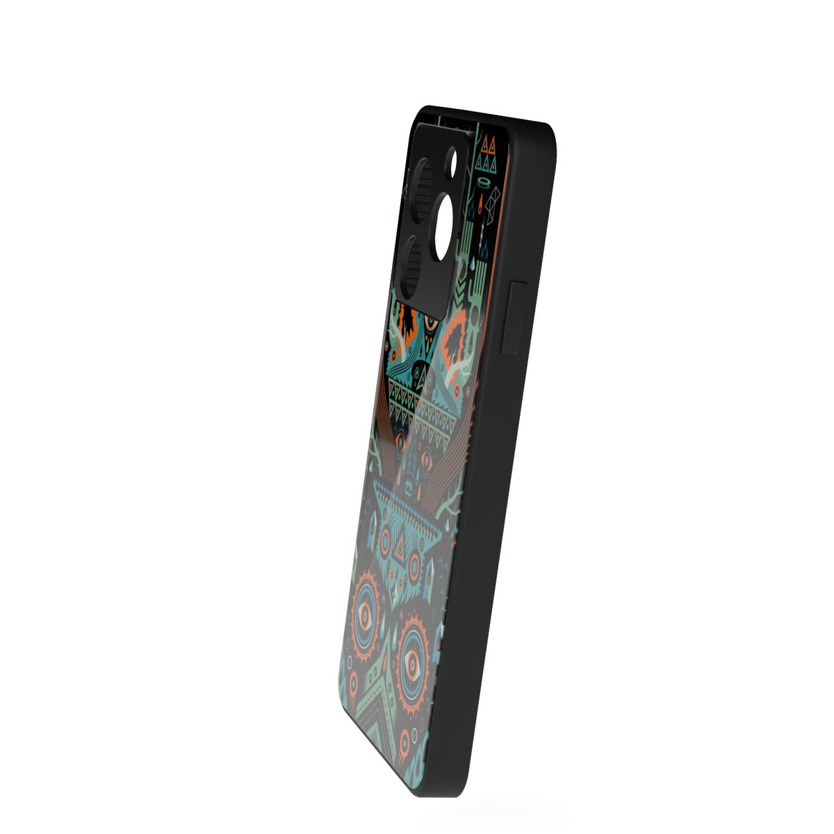 Eyemaze printed metal phone case - side view