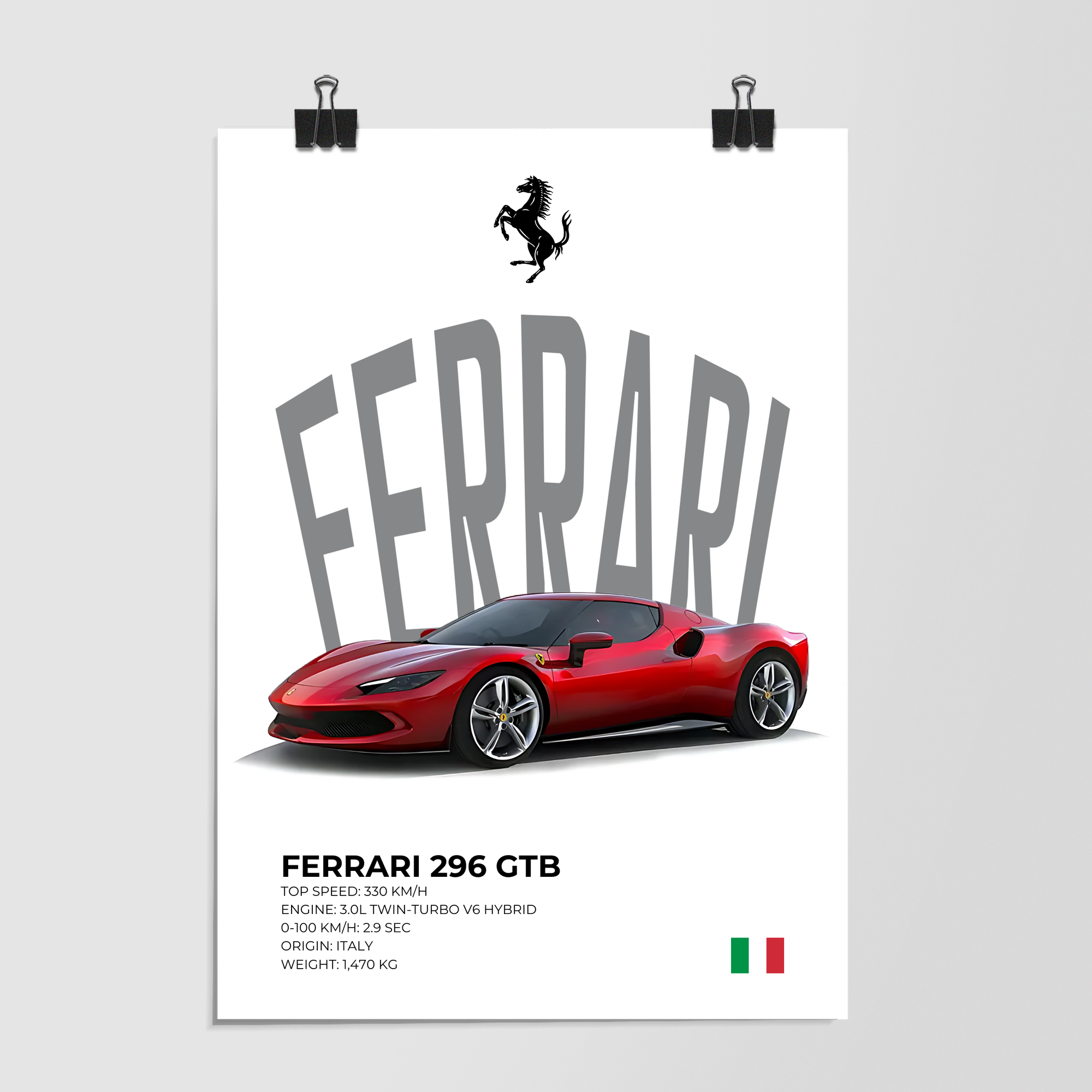 Ferrari 296 Gtb Silver by Decalz