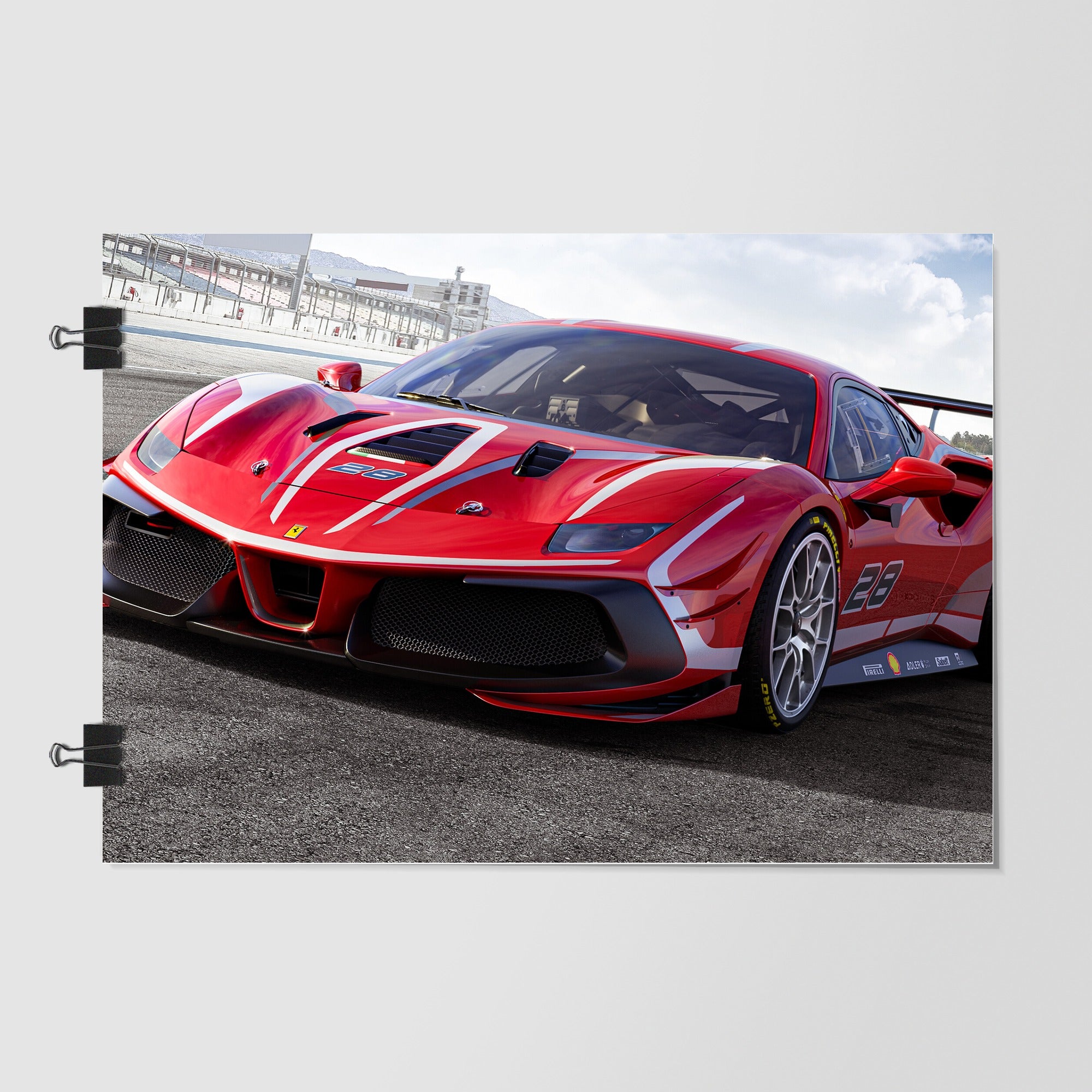 Ferrari Black Supercar Rear Angle by Decalz