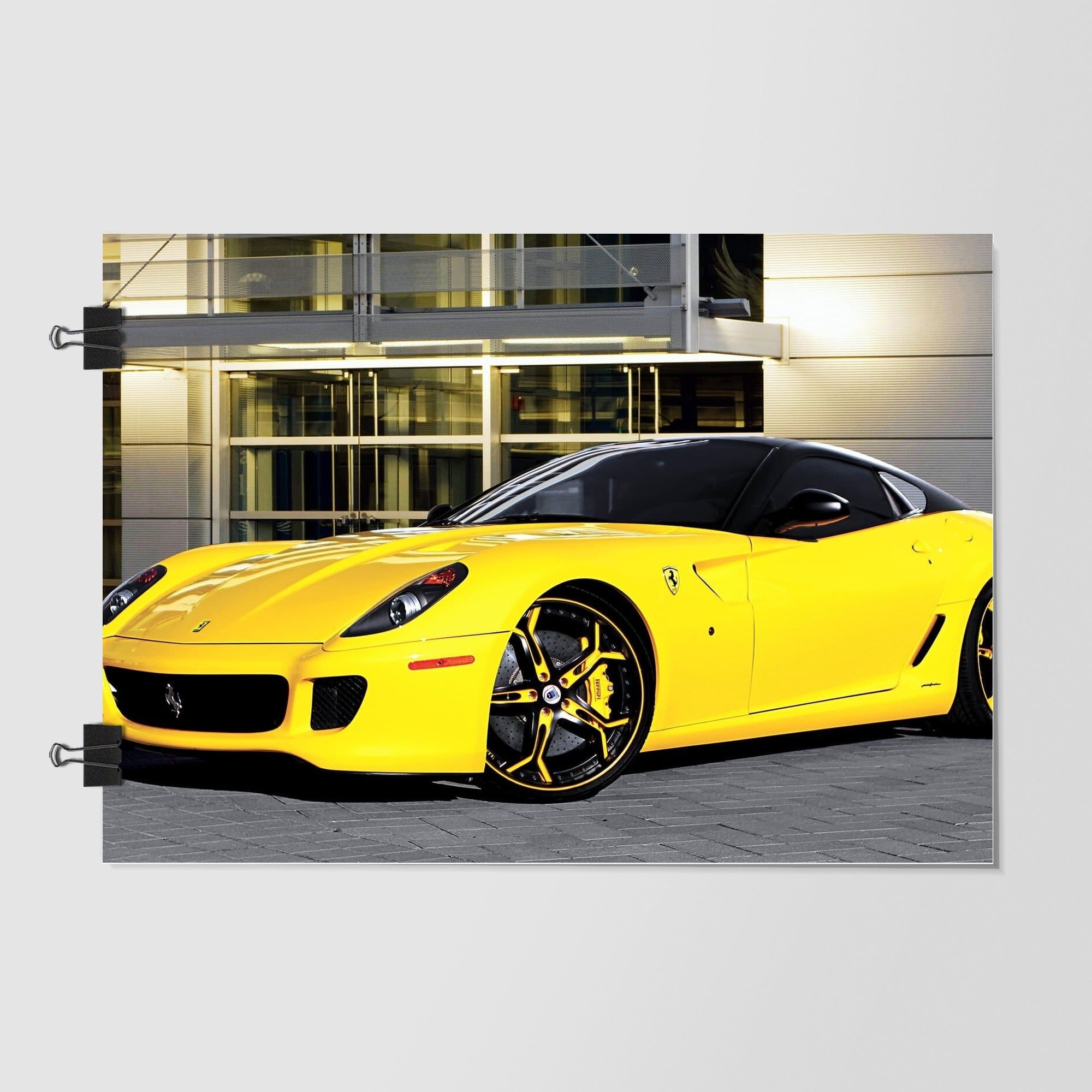 Ferrari Gold Supercar Dramatic Lighting by Decalz