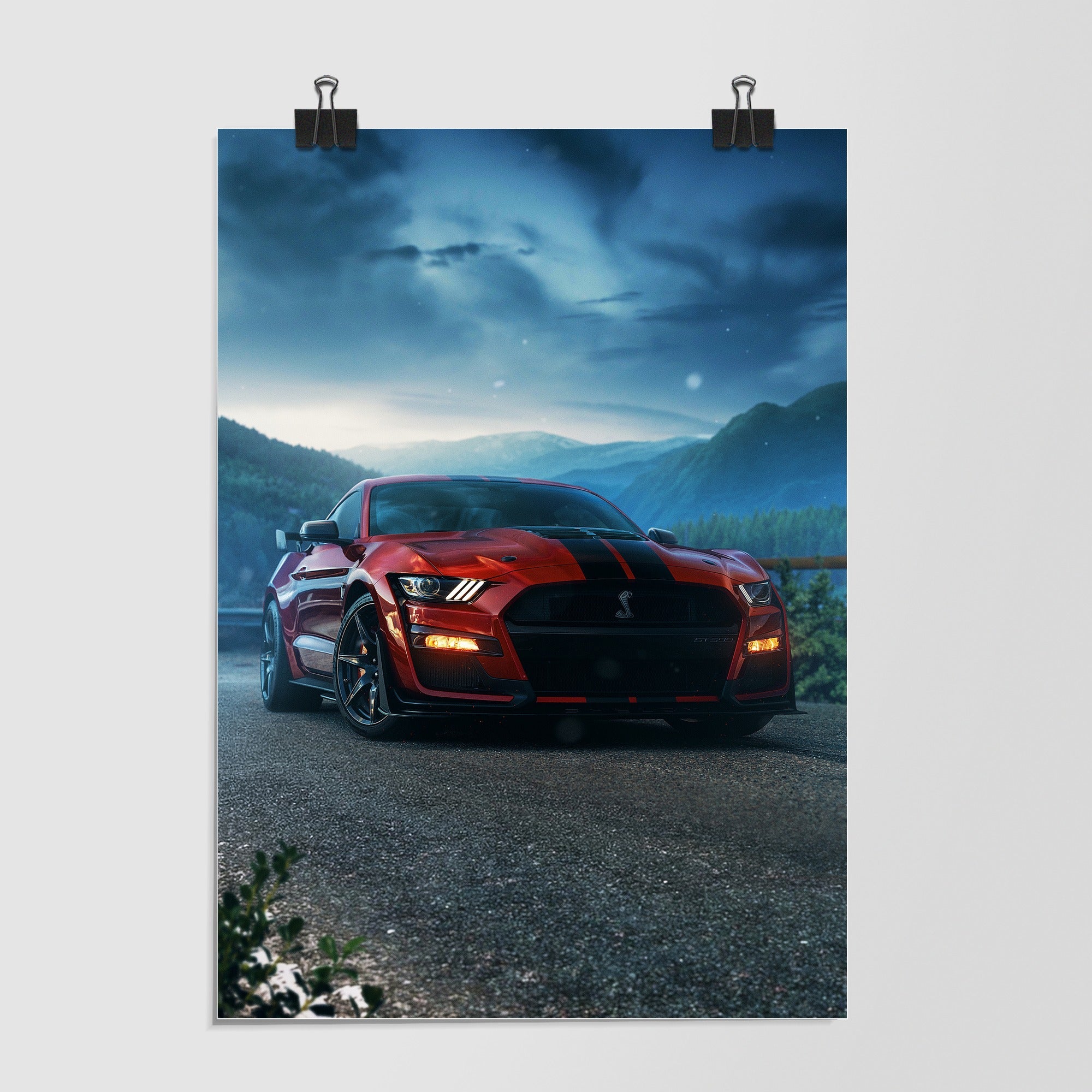 Ford Mustang Black Night Scene by Decalz
