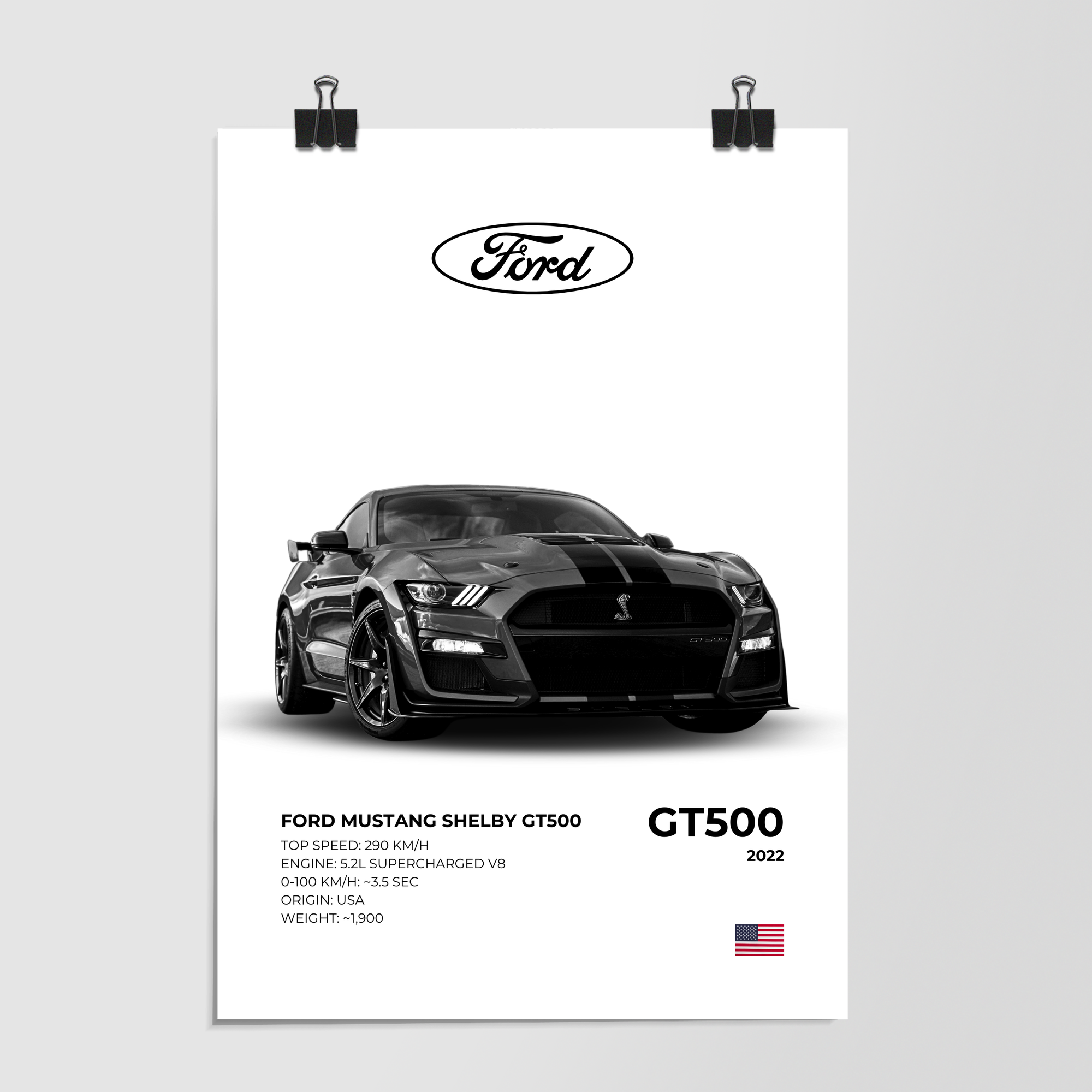 Ford Mustang Shelby Gt500 Black Alt by Decalz