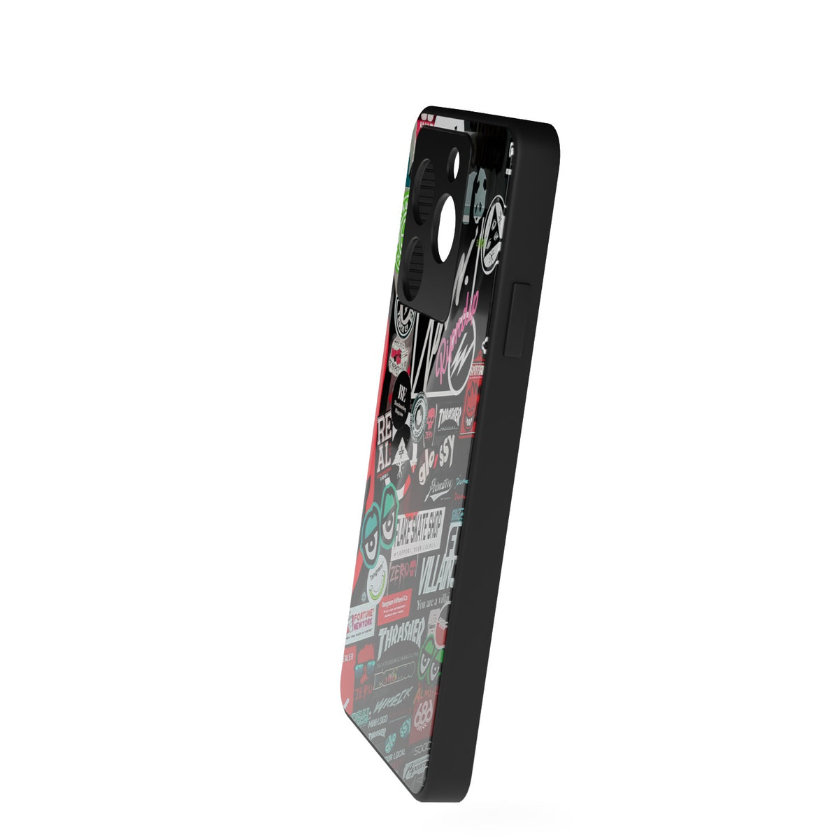 Free Style printed metal phone case - side view