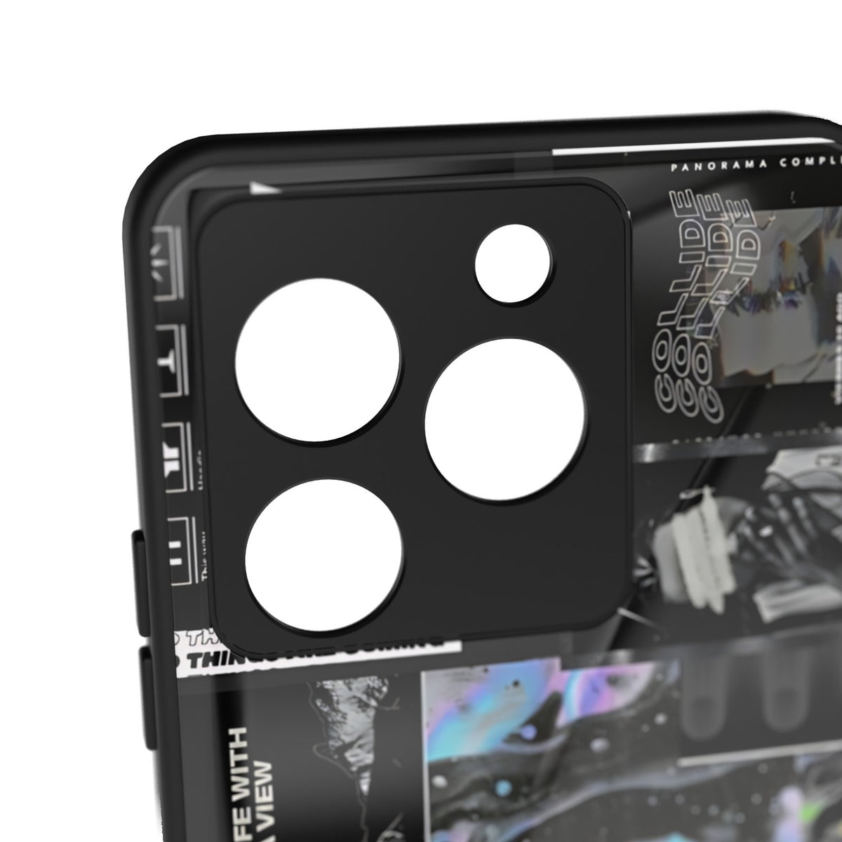Gangsta printed metal phone case - camera close-up
