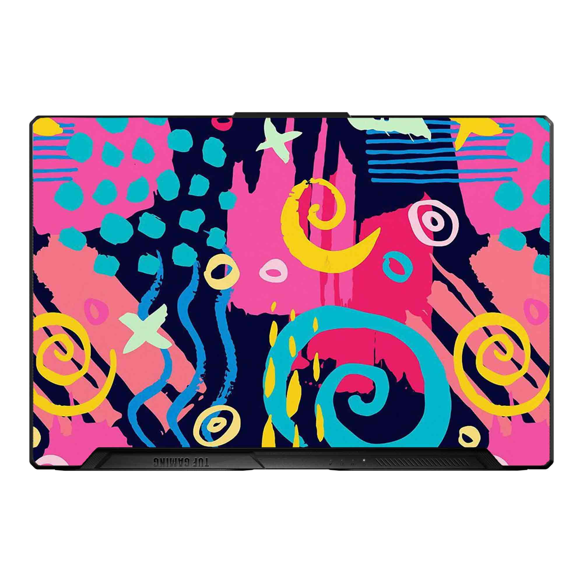 Geometric Neon Graphic - Laptop Skins
