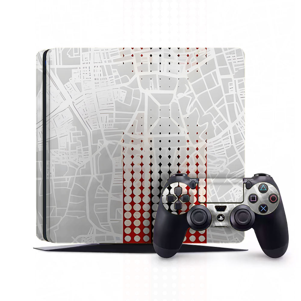 Halftone Stripe PlayStation 4 Slim Skins & Wraps