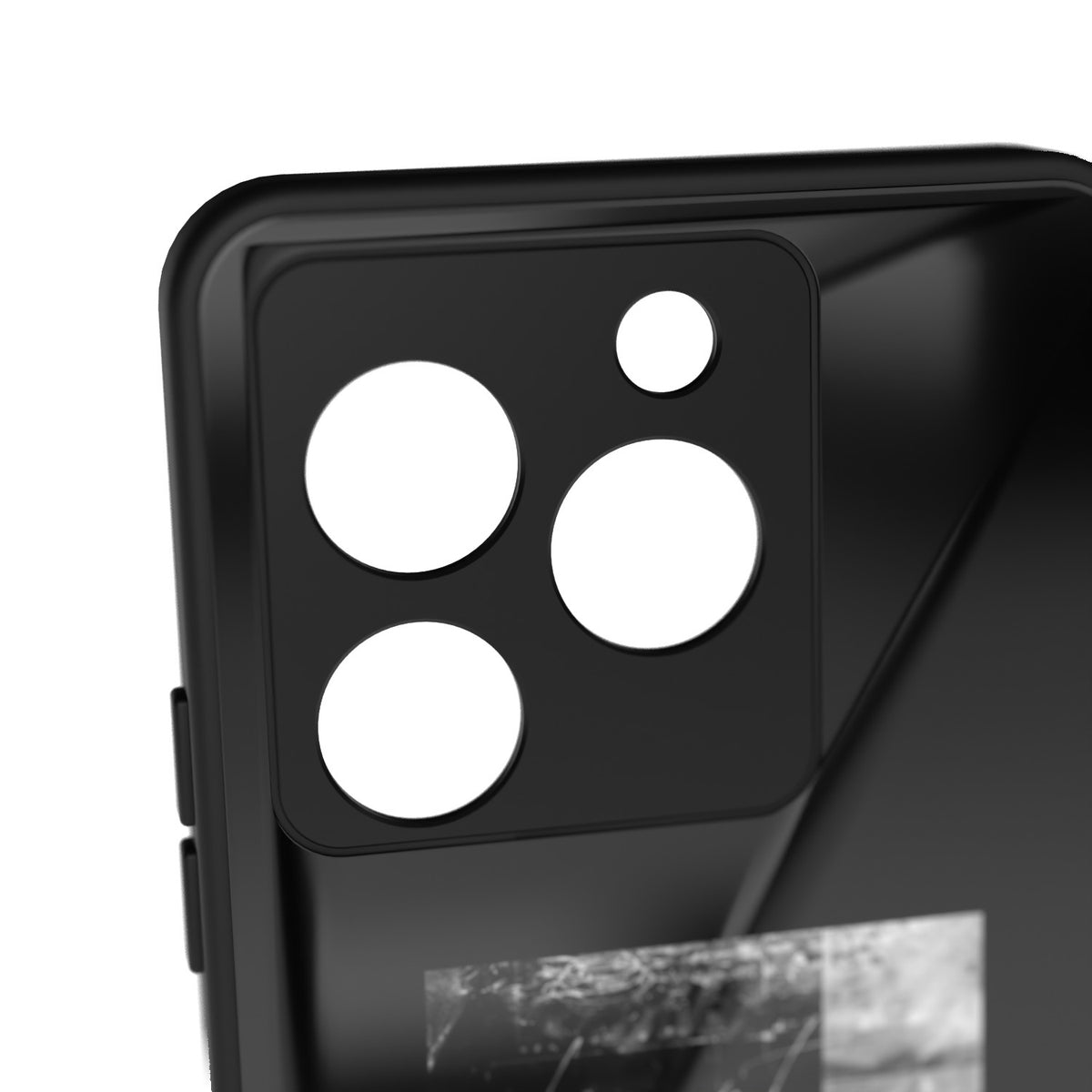 Heavy printed metal phone case - camera close-up
