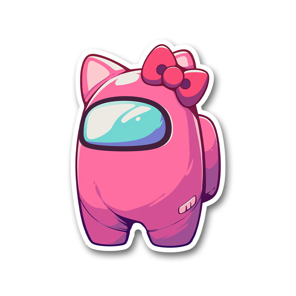 Hello Kitty Among Us Pink Sticker
