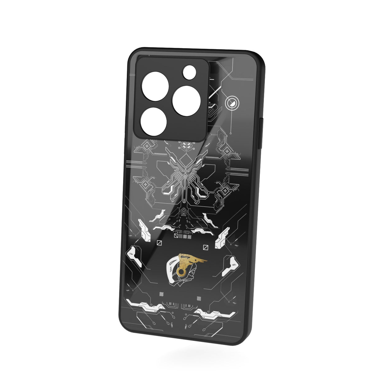 Hermes printed metal phone case - floating back view