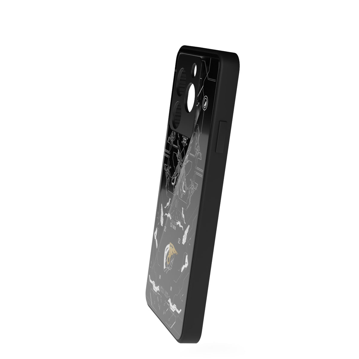 Hermes printed metal phone case - side view