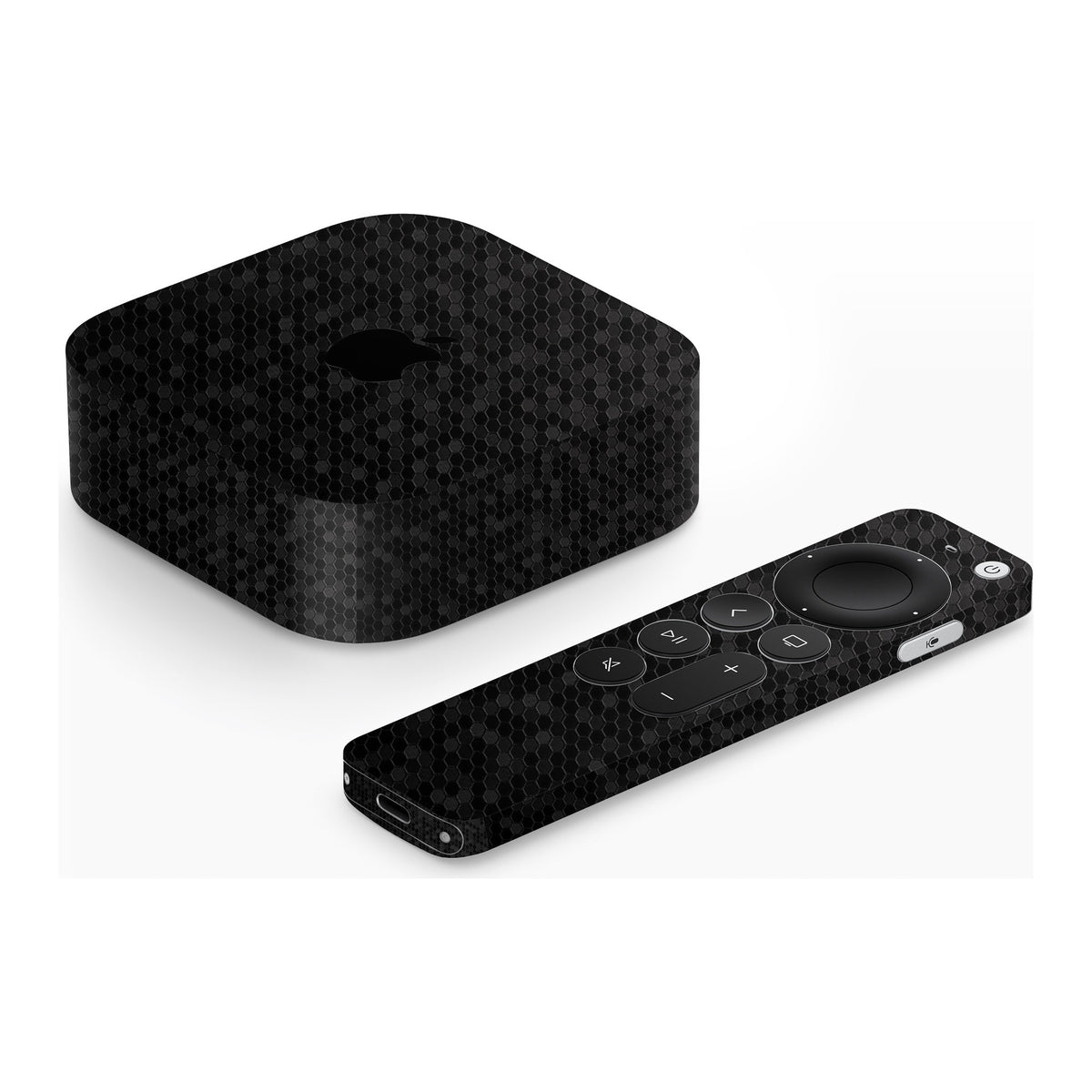 Honeycomb Black Apple TV 4K (2022) skin by Decalz