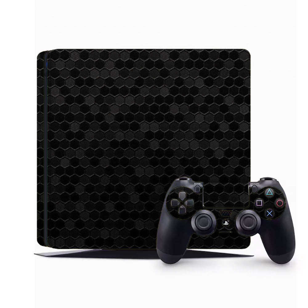 Honeycomb Black PlayStation 4 Slim Skins & Wraps