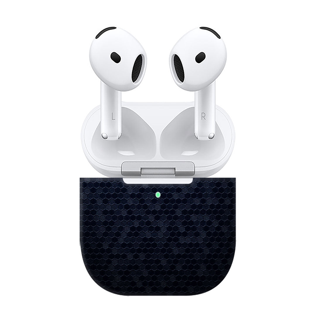 Airpods 4 Honeycomb Blue Skins