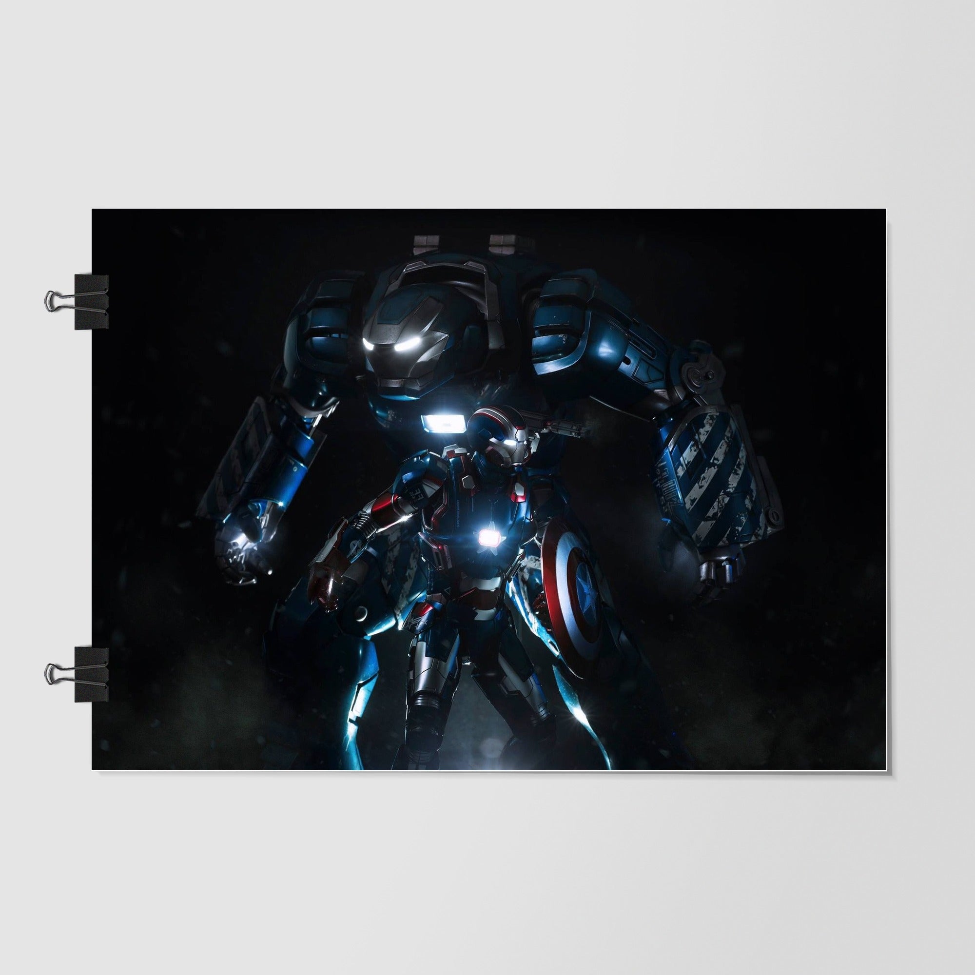 Iron Patriot Armor Black Dramatic Lighting by Decalz
