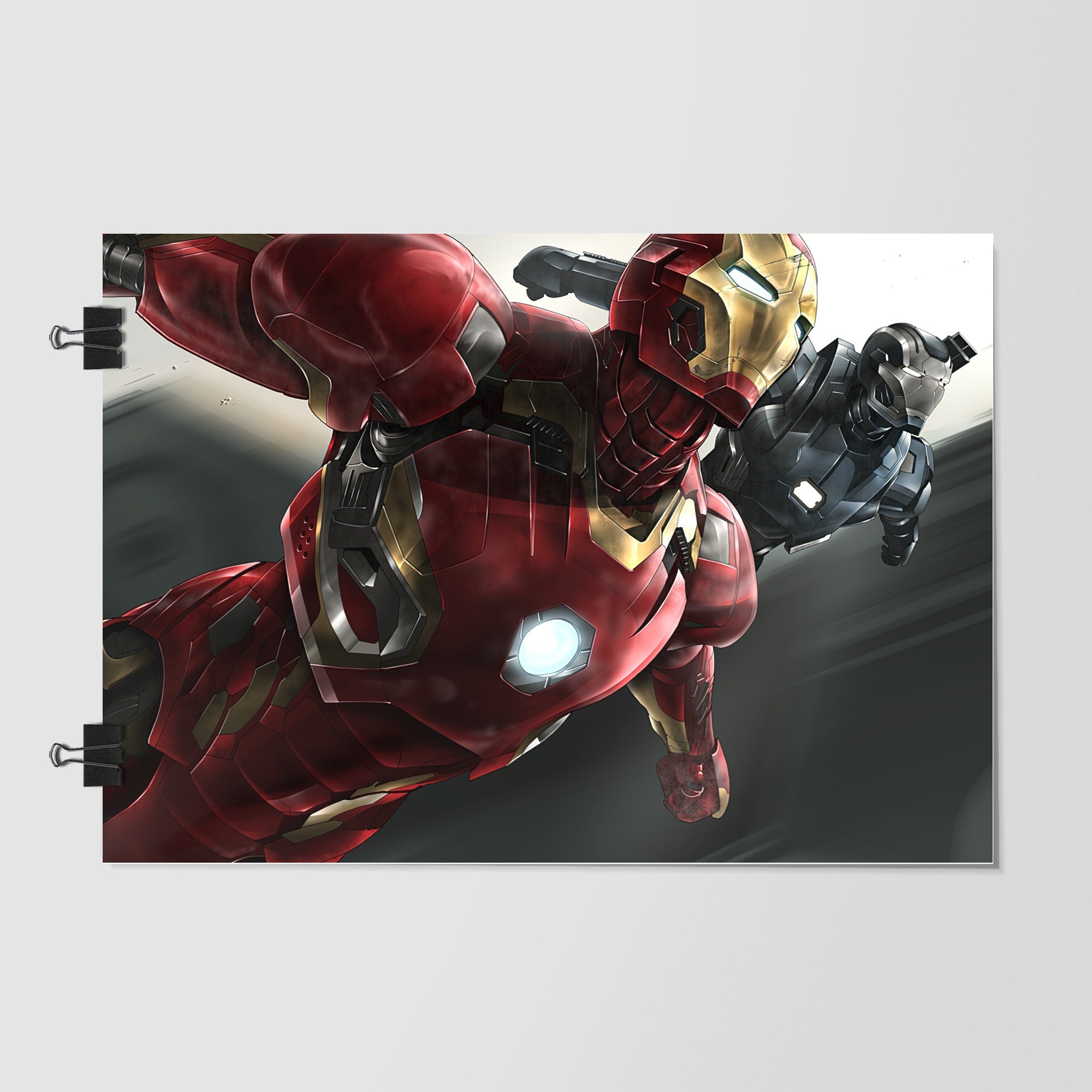 Iron Patriot Armor Gray Dramatic Lighting by Decalz