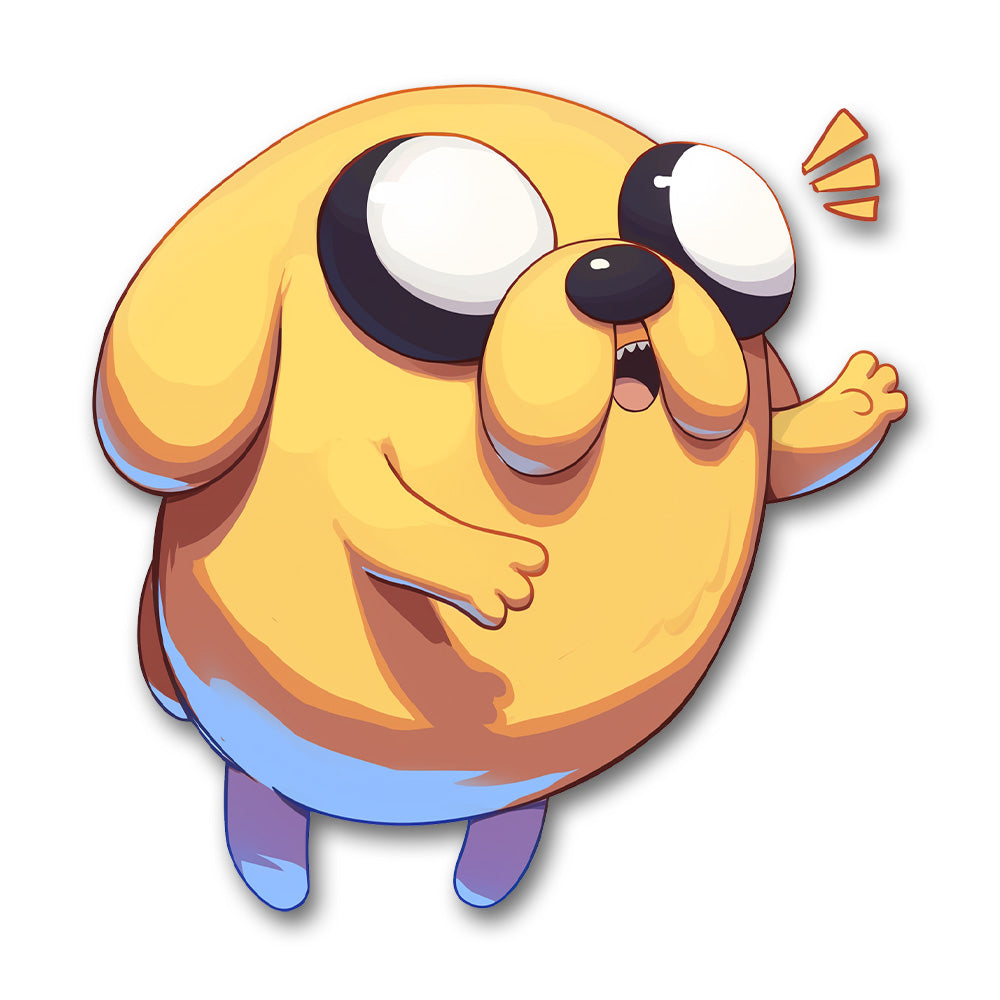 Jake The Dog Surprised Sticker