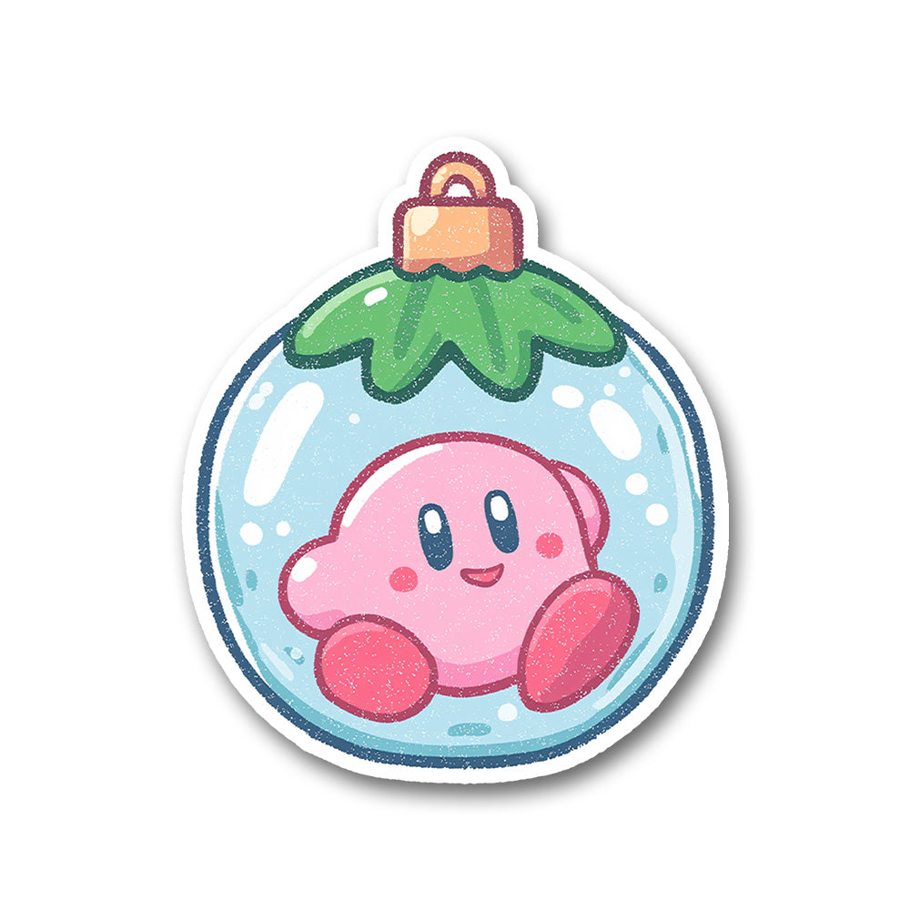 Kirby Christmas Ornament Sticker