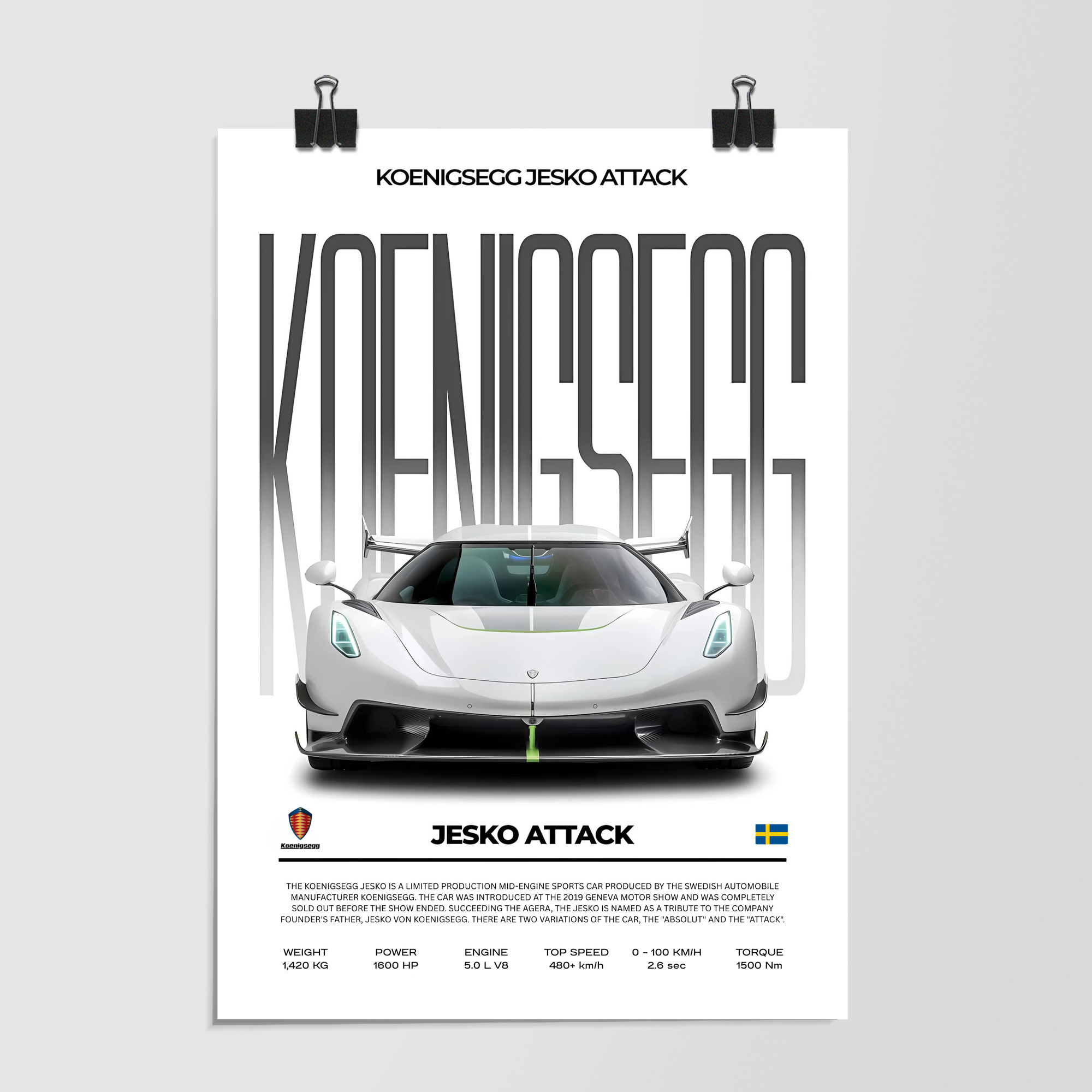 Koenigsegg Jesko Attack White by Decalz