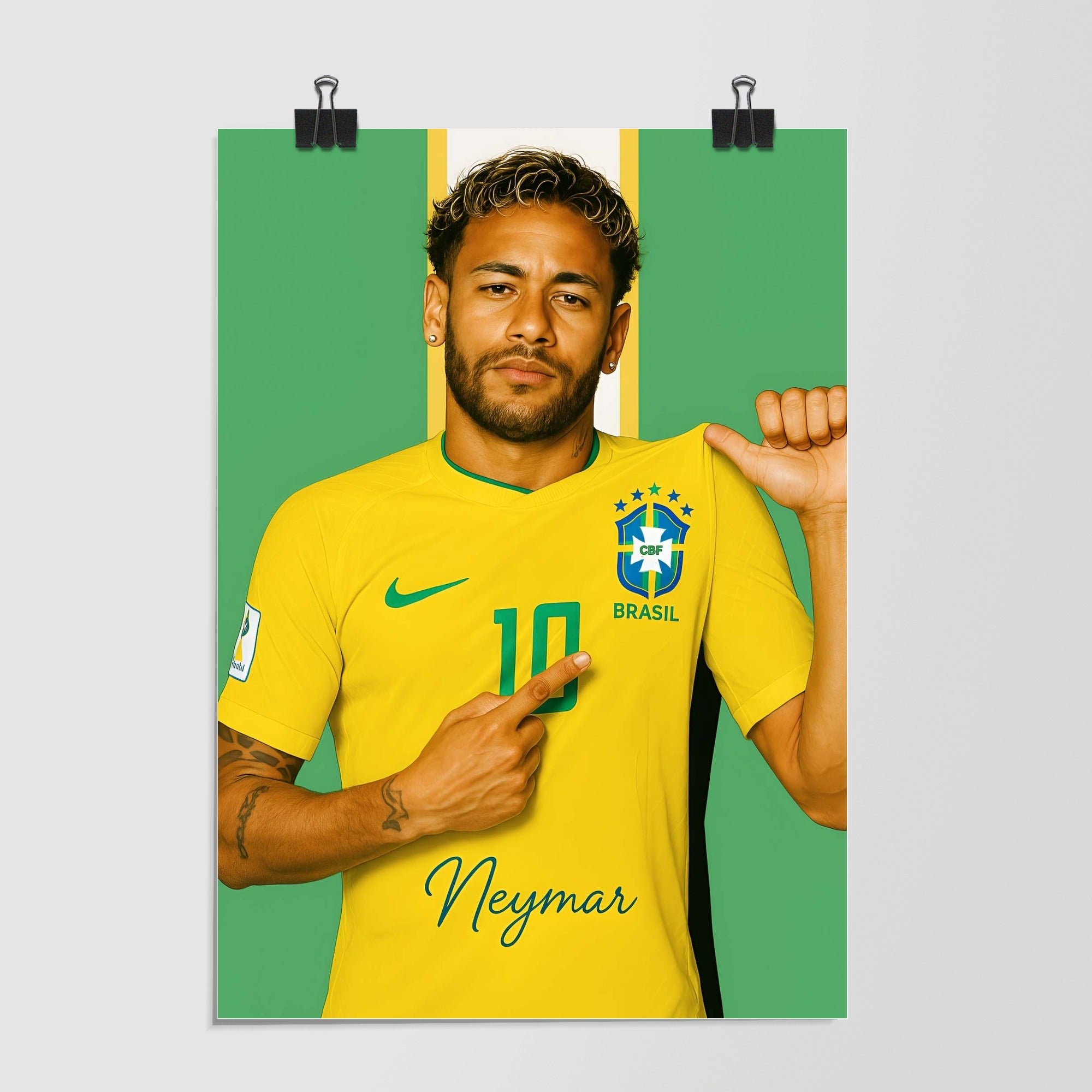 Kylian Mbappe Gray Dramatic Lighting by Decalz