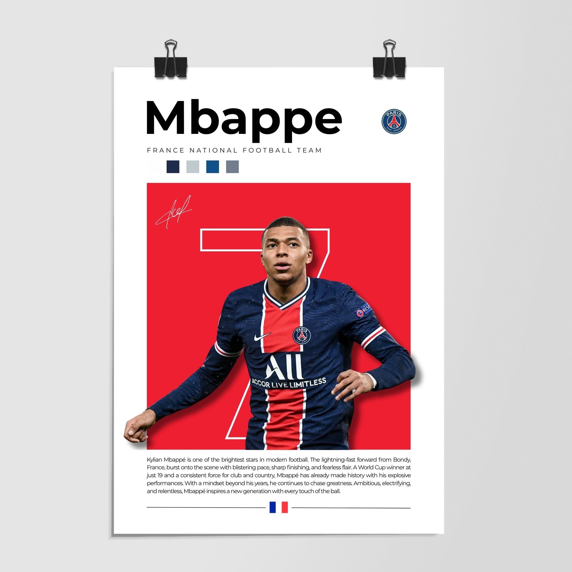 Kylian Mbappe Live Limitless Bio White by Decalz