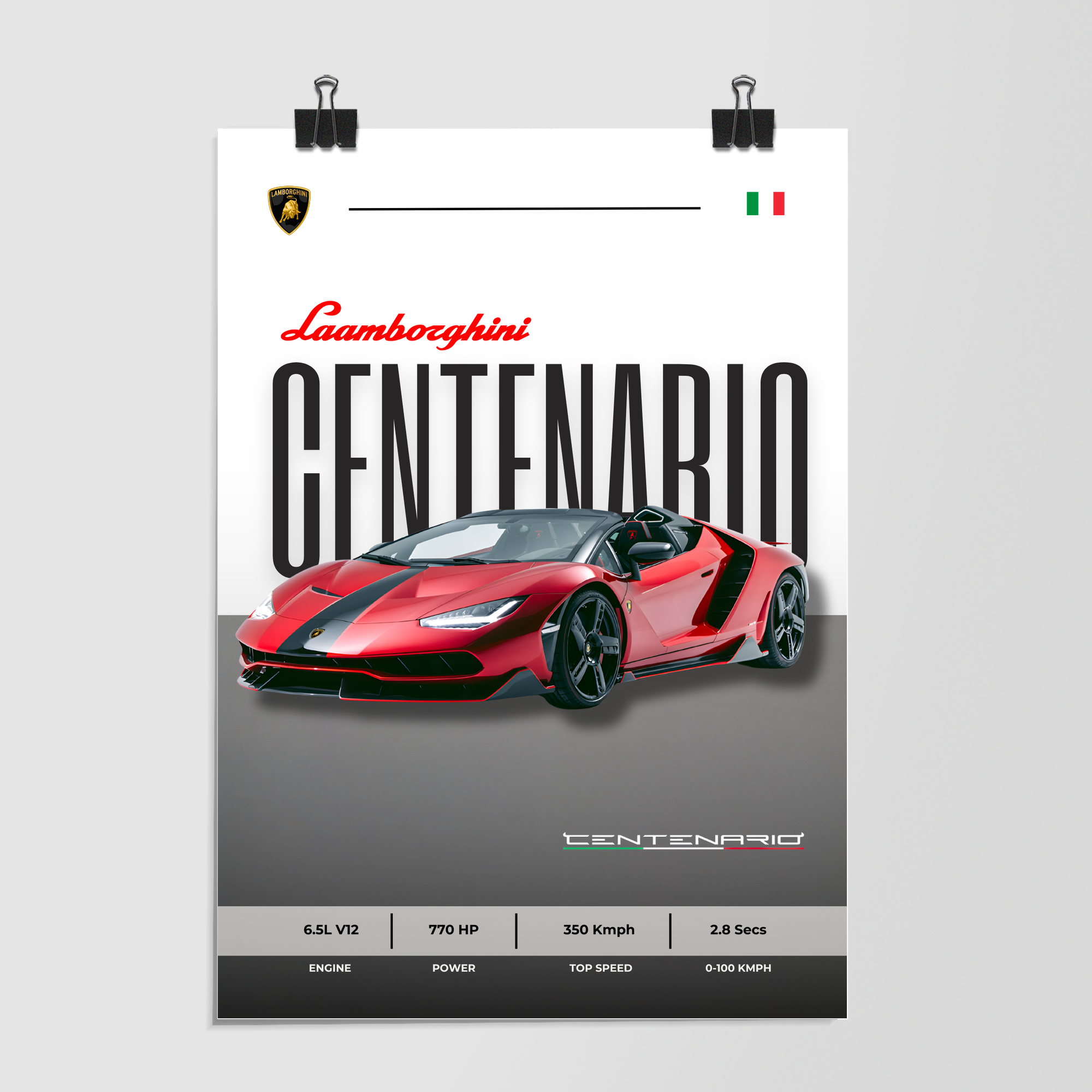 Lamborghini Centenario Red by Decalz
