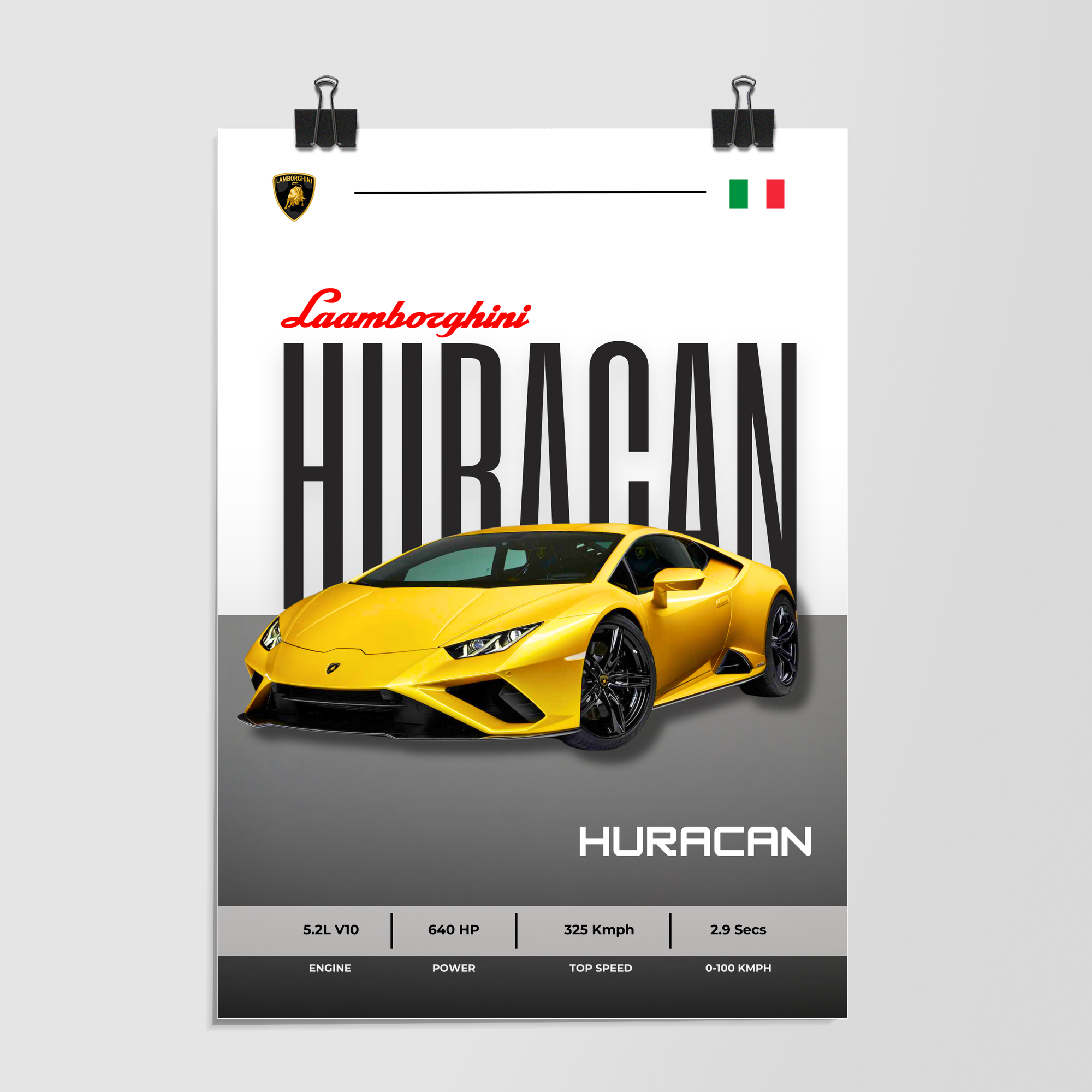 Lamborghini Huracan Yellow by Decalz