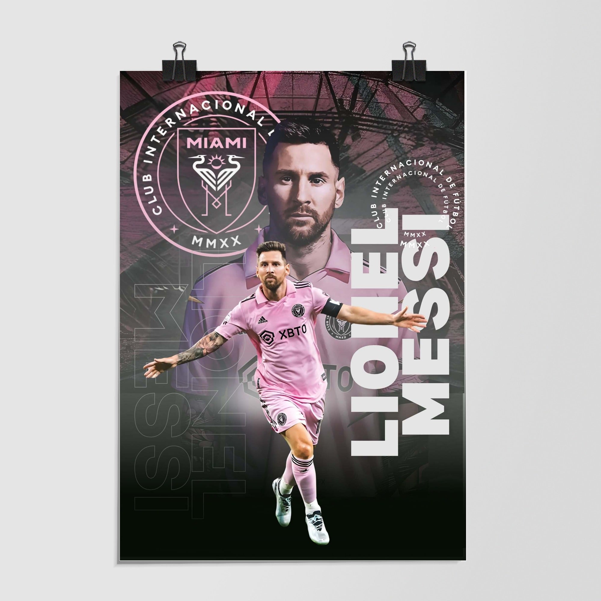 Lionel Messi Black Dramatic Lighting Portrait by Decalz