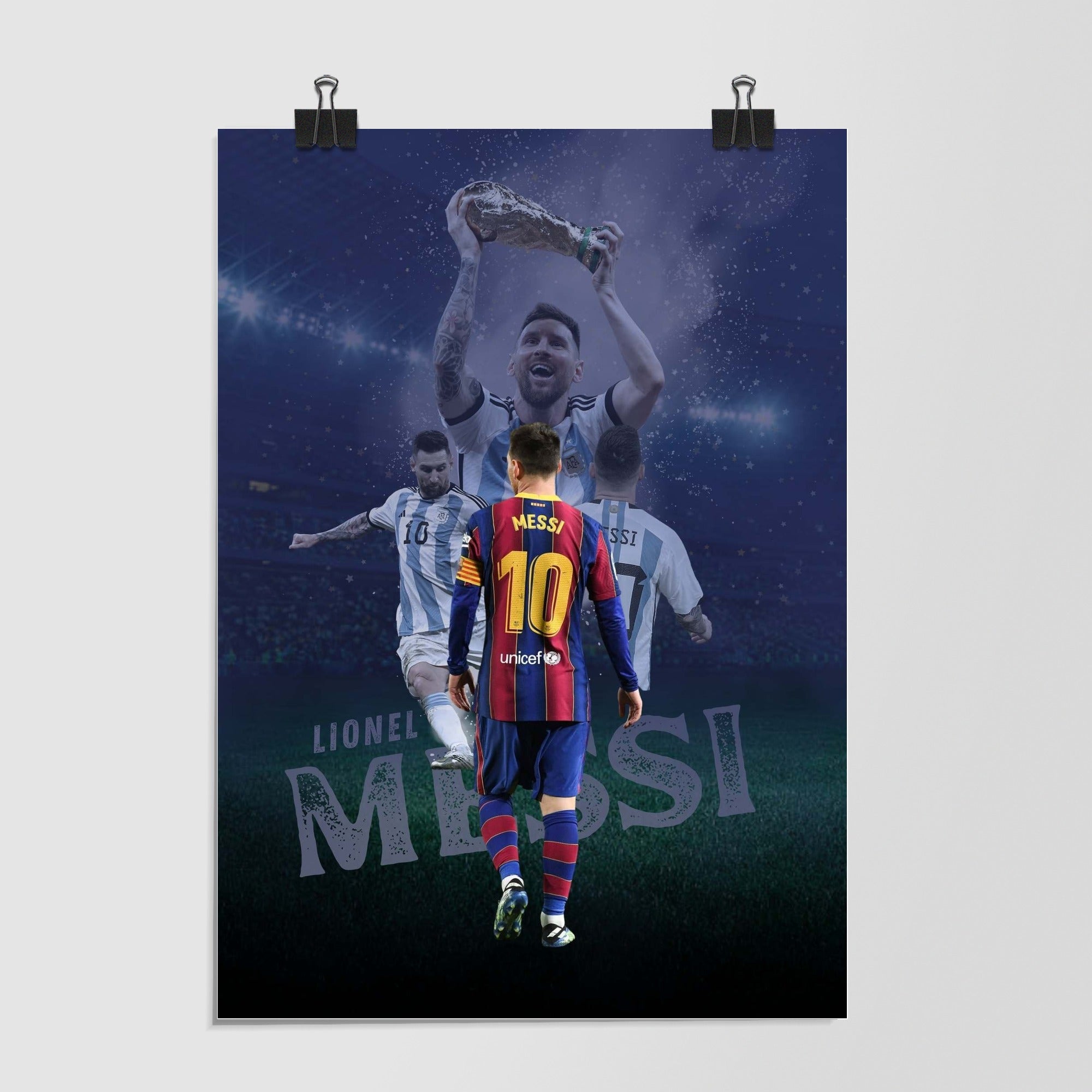 Lionel Messi Black Portrait by Decalz