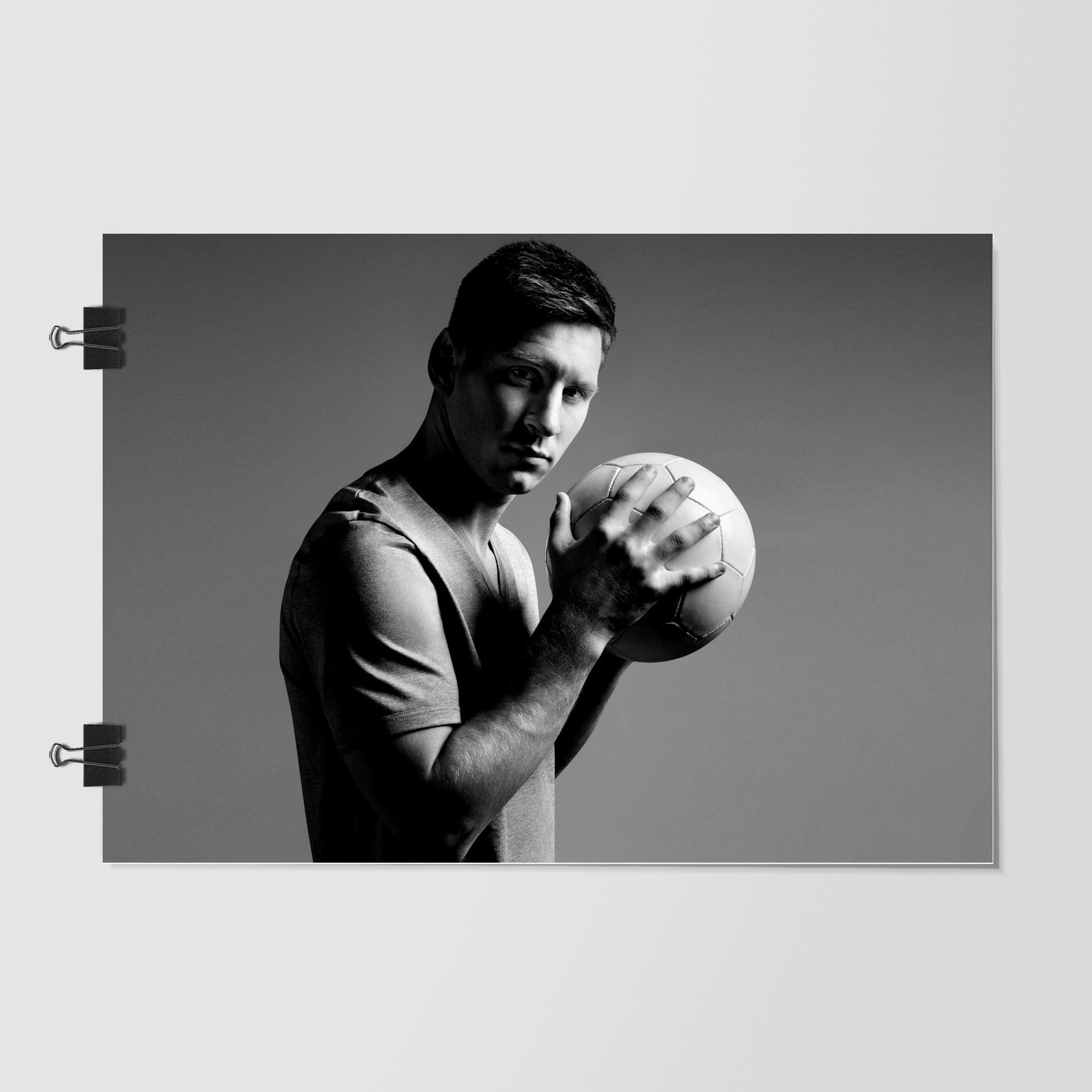 Lionel Messi Gray Dramatic Lighting by Decalz