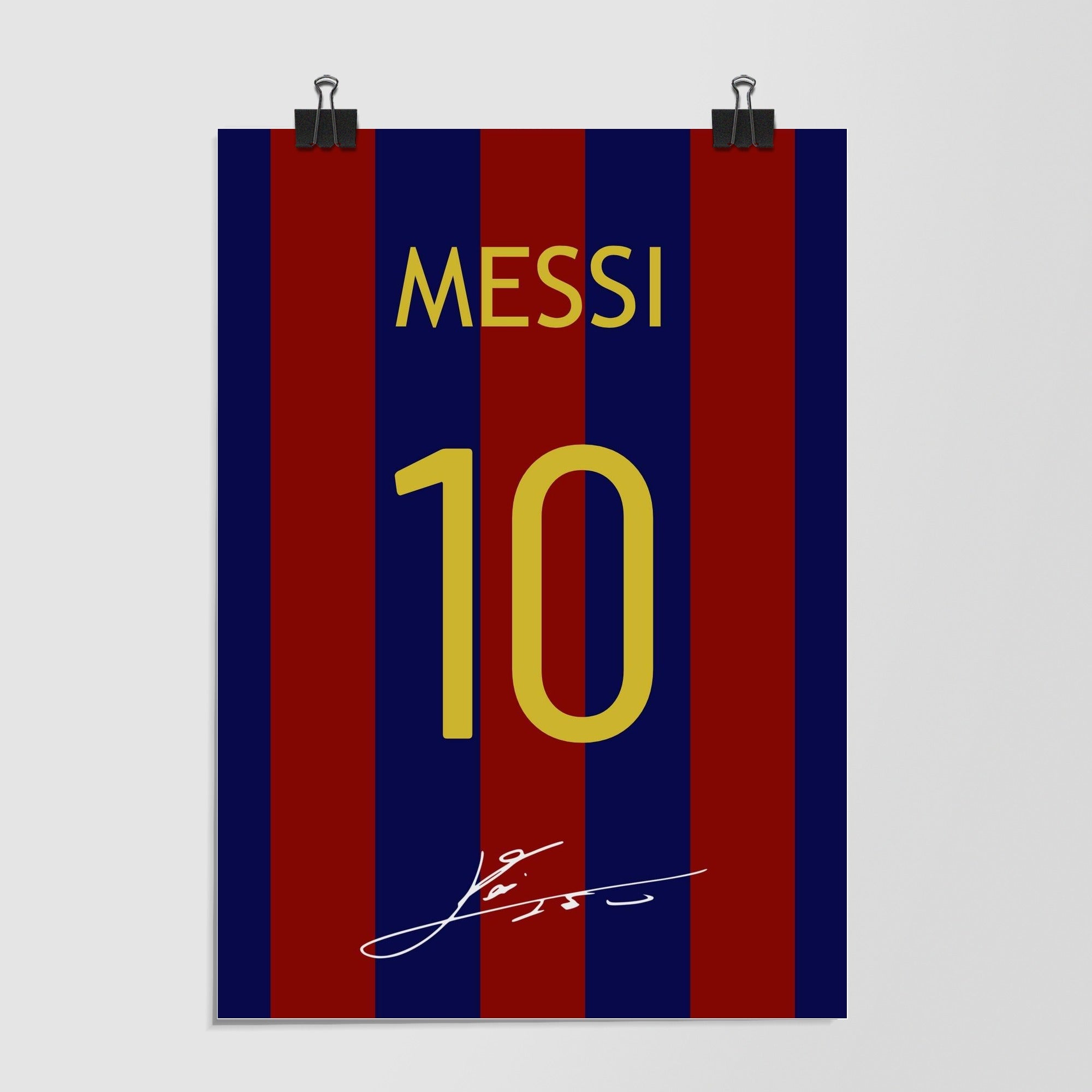 Lionel Messi Portrait Maroon by Decalz