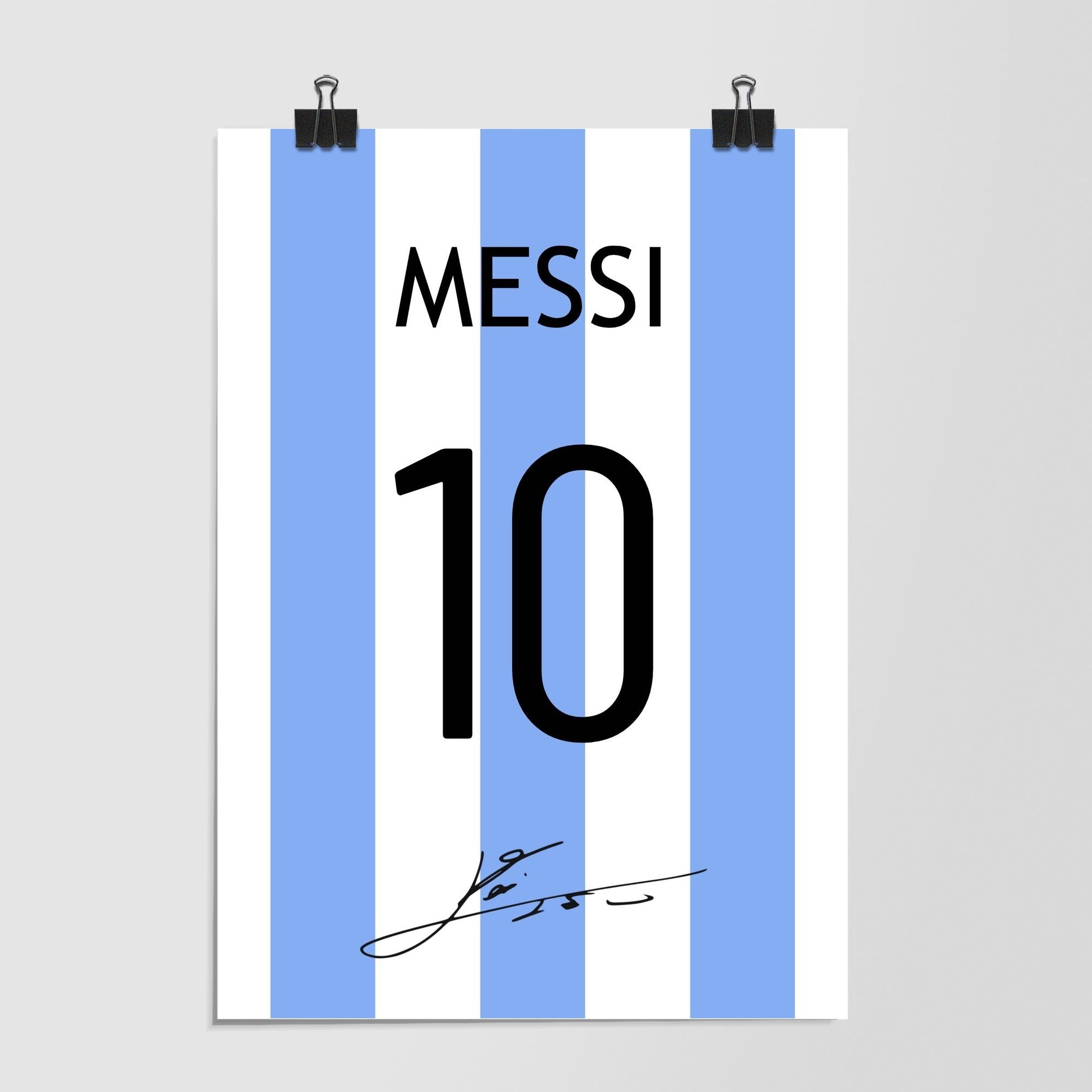 Lionel Messi Portrait White by Decalz