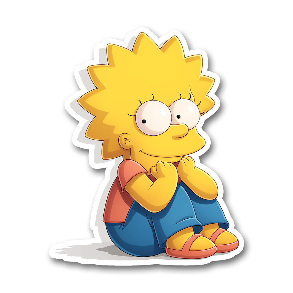 Lisa Simpson Cute Sitting Sticker