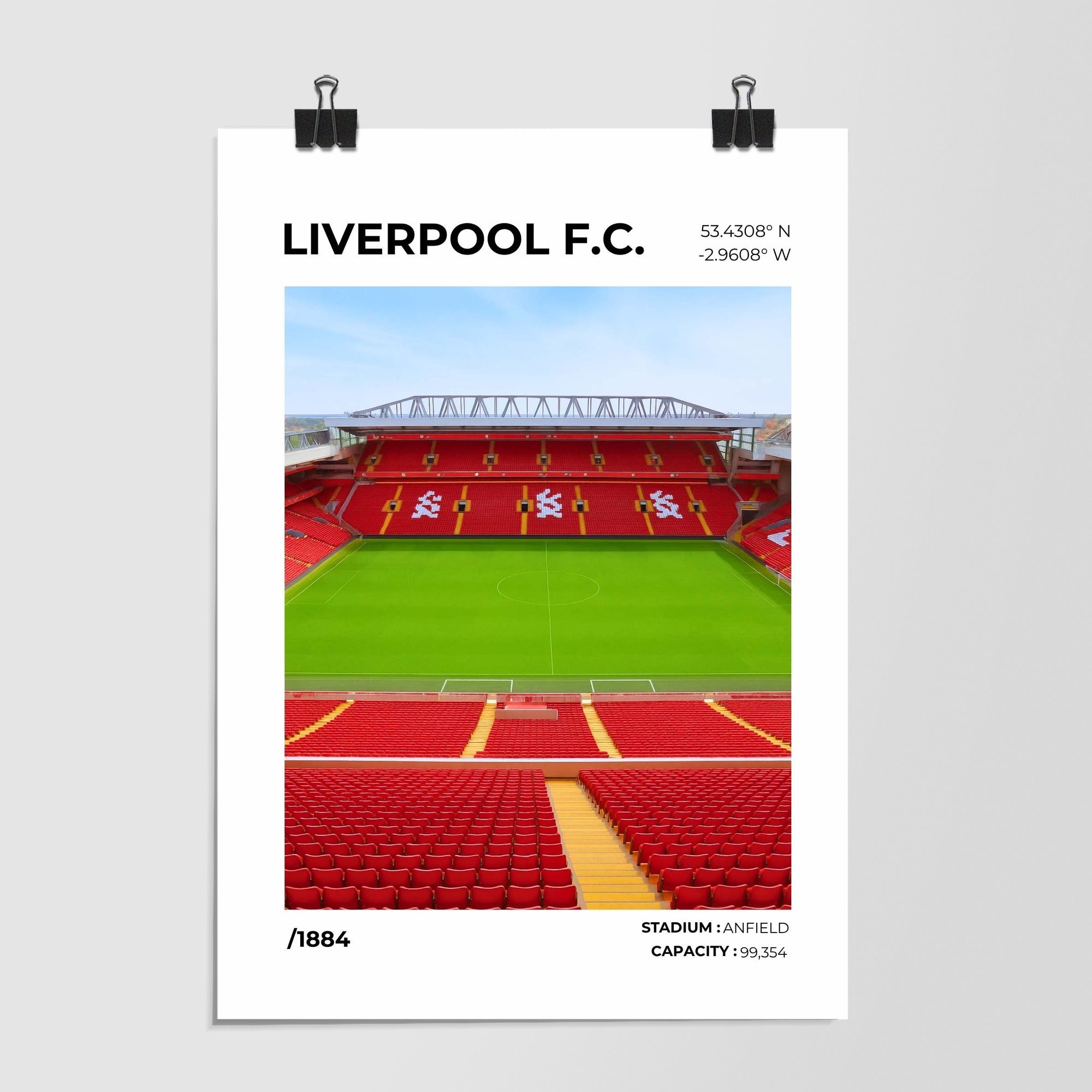 Liverpool Fc Anfield Stadium White by Decalz