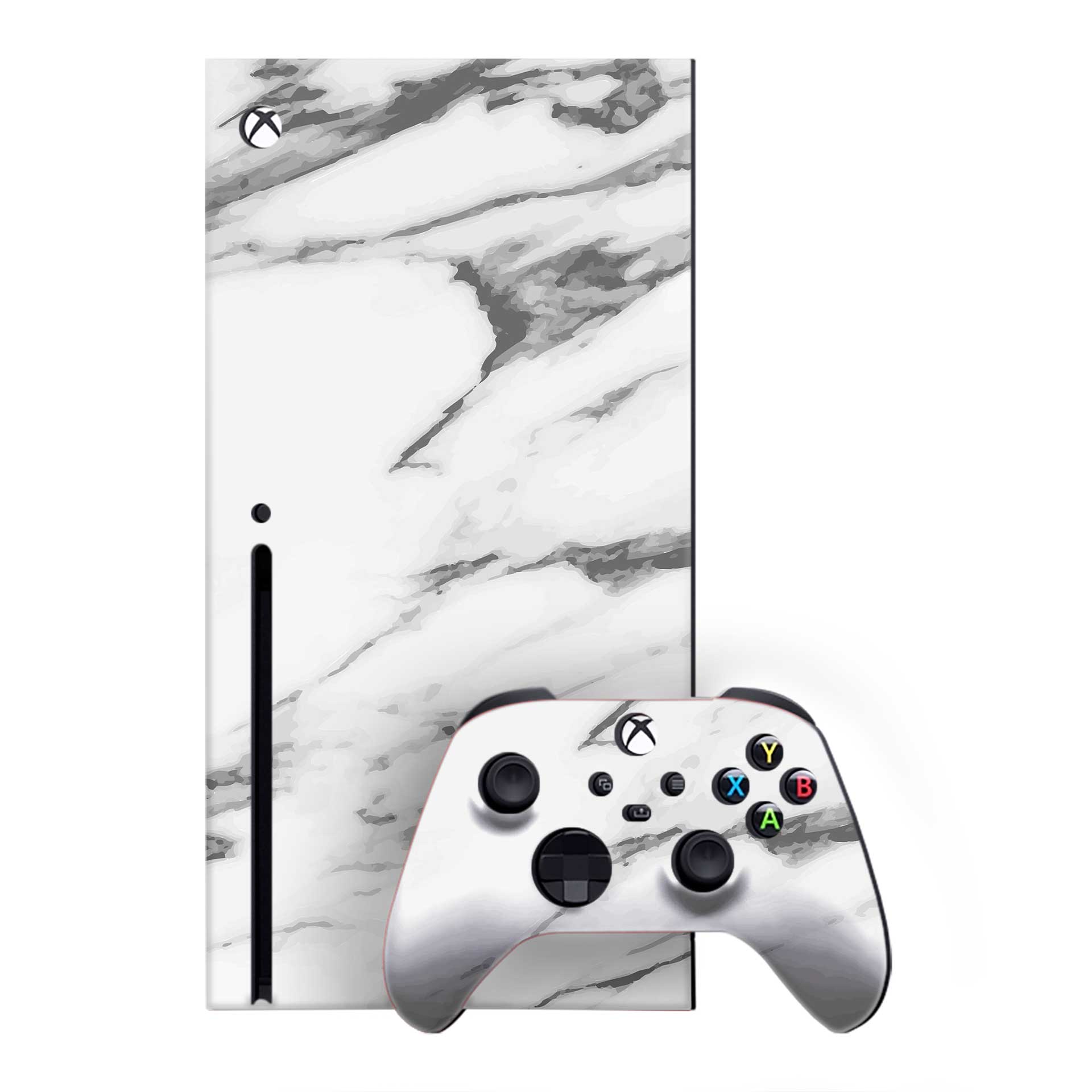 Marble White Xbox One X Skins & Wraps
